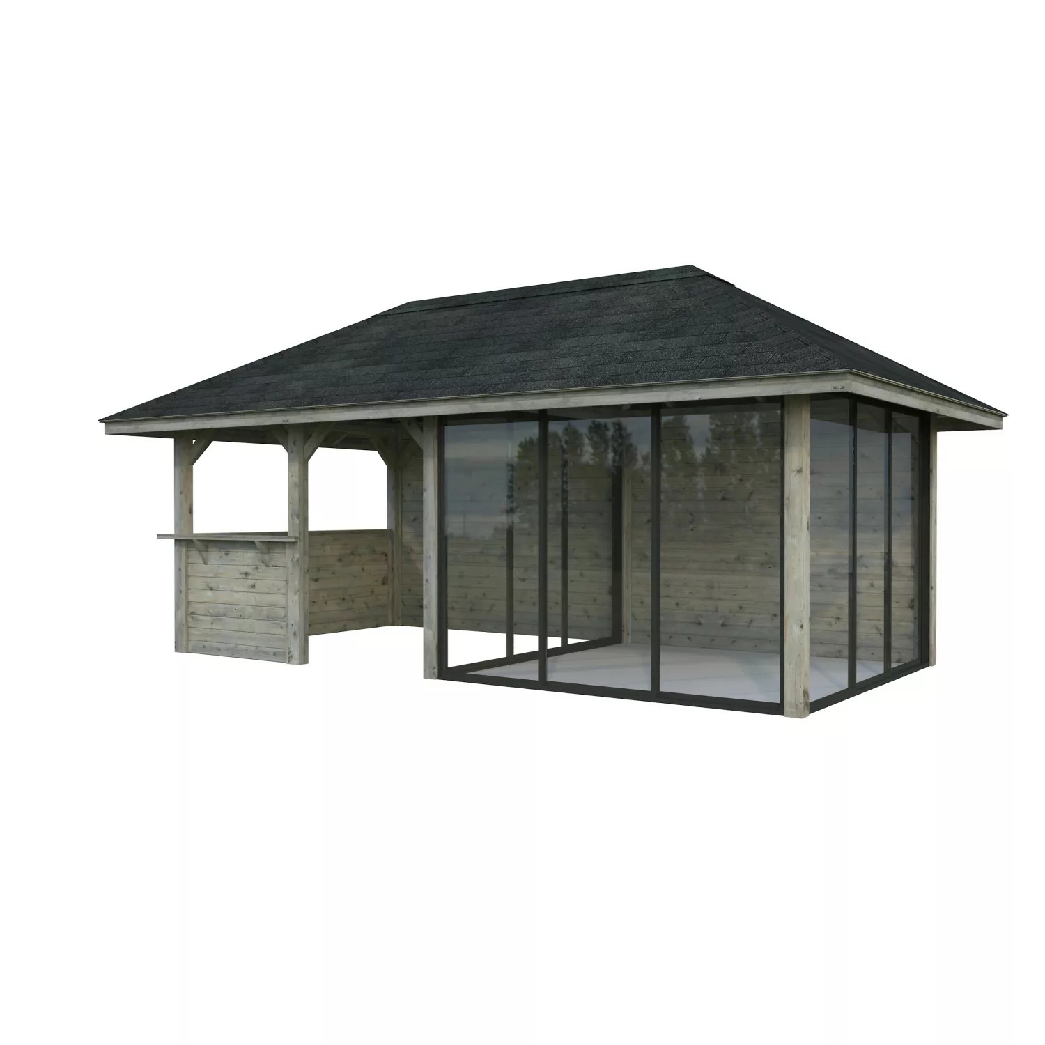 Palmako Pavillon Bianca Set208 Slide Grau Tauchgrundiert 588 cm x 300 cm FS günstig online kaufen