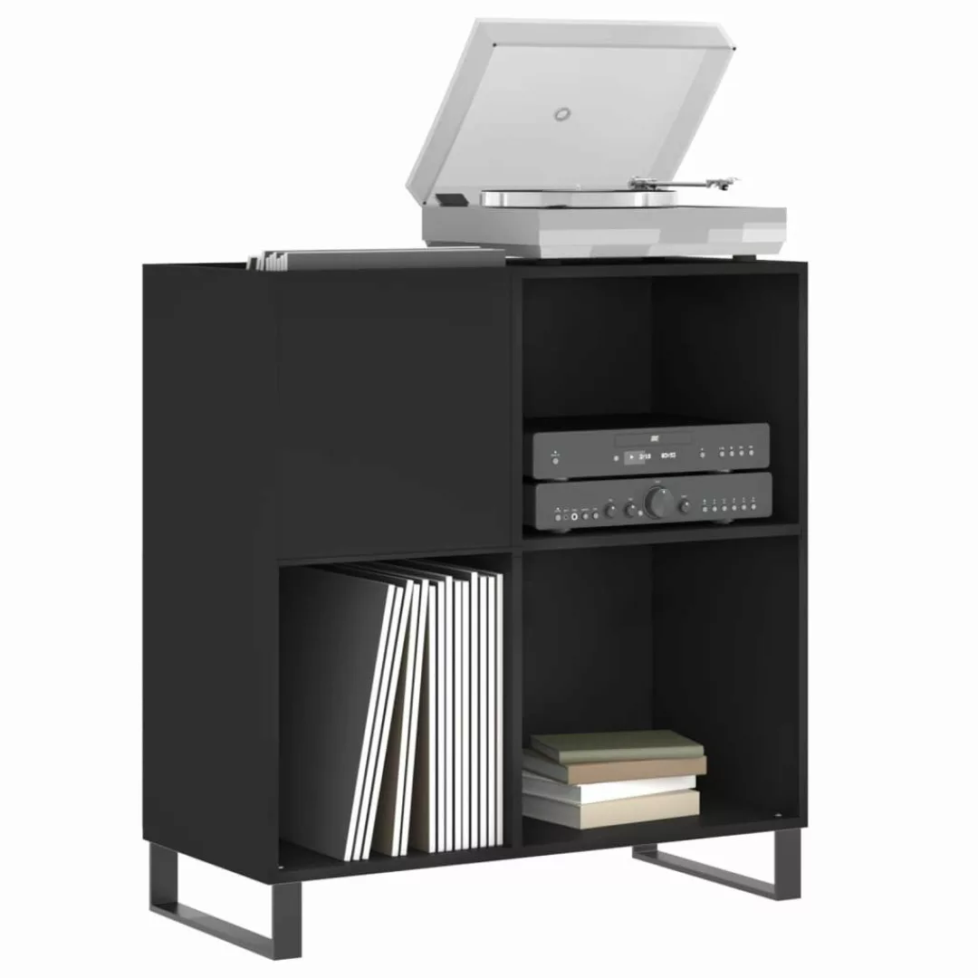 vidaXL Media-Regal Plattenschrank Schwarz 84,5x38x89 cm günstig online kaufen