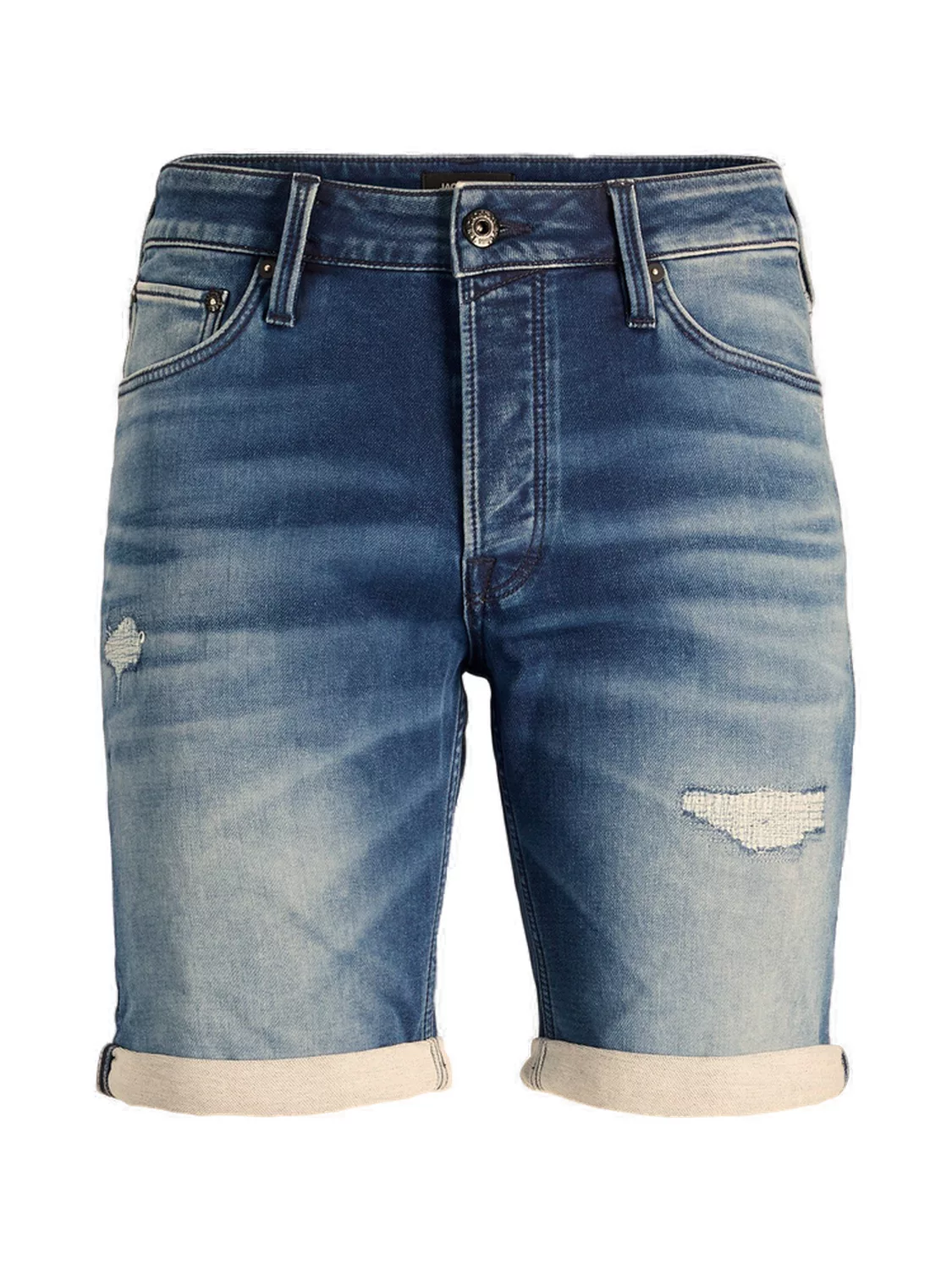 Jack & Jones Herren Jeans Short JJIRICK JJICON GE 633 - Relgular Fit - Blau günstig online kaufen