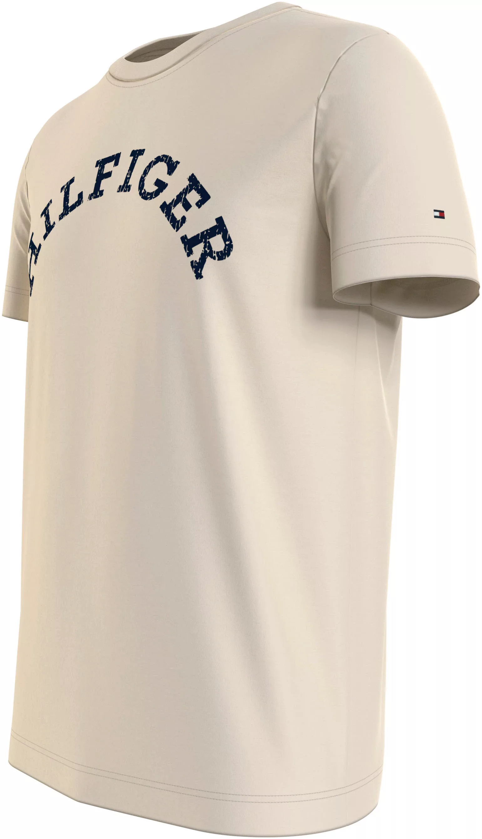 Tommy Hilfiger T-Shirt "HILFIGER ARCHED TEE", mit gebrochenem Markenprint günstig online kaufen