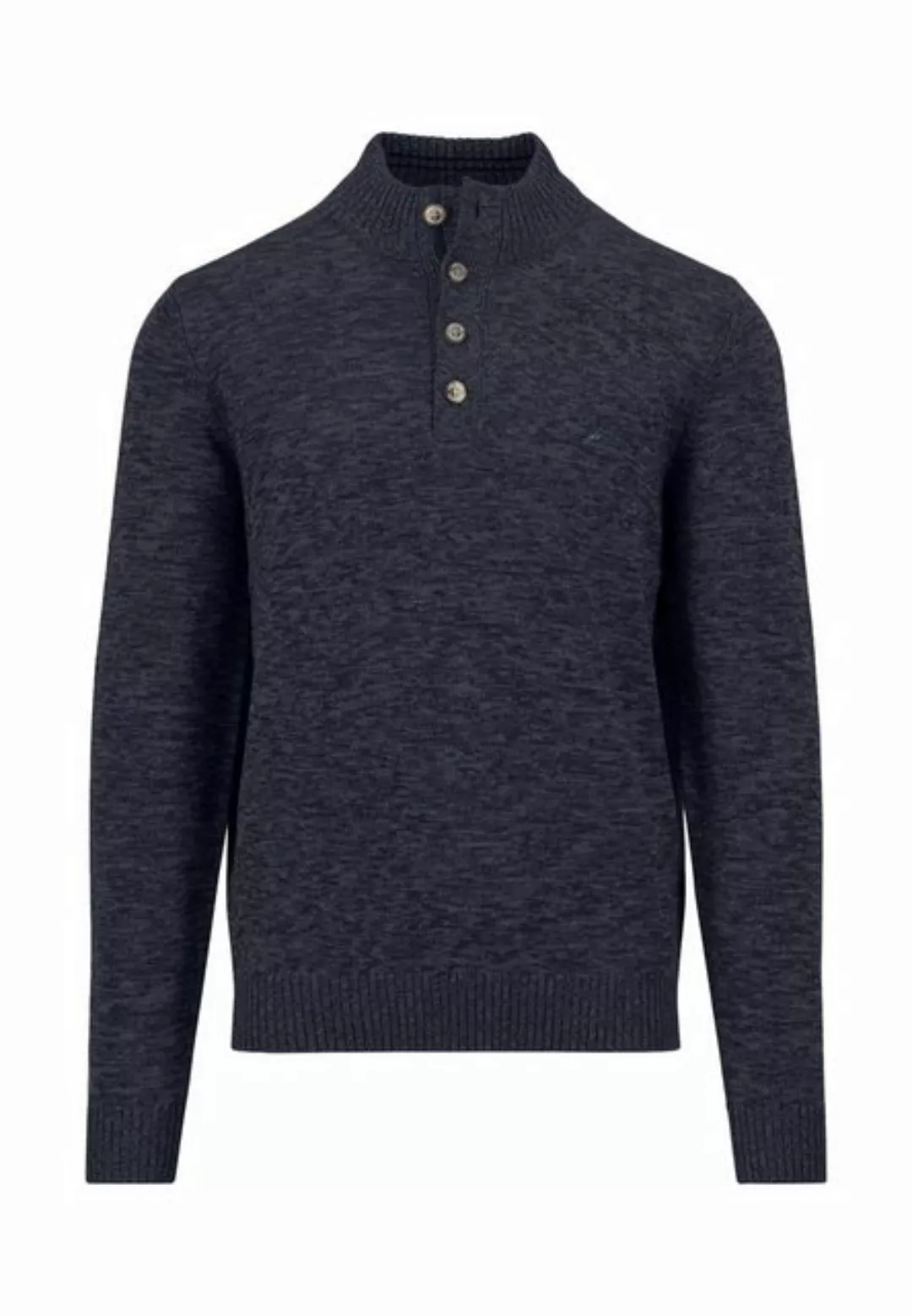 FYNCH-HATTON Strickpullover Buttoned Troyer, twisted mouliné navy günstig online kaufen