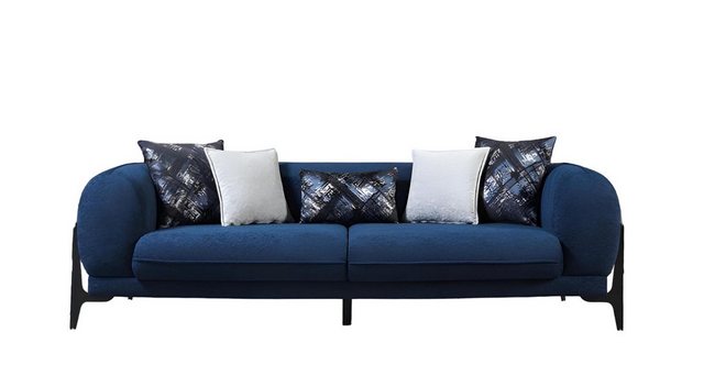 JVmoebel 3-Sitzer Blauer Polster 3-Sitzer Relaxsofa Designer Club Lounge Mö günstig online kaufen