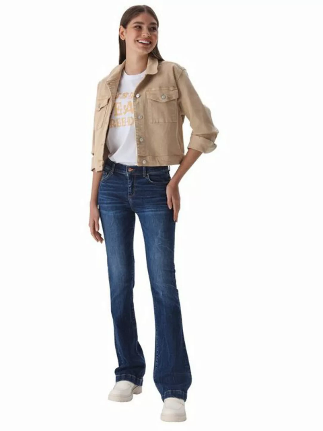 LTB Damen Jeans FALLON Flared Fit - Blau - Morna Undamaged Wash günstig online kaufen