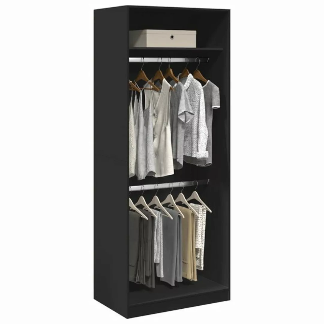 vidaXL Kleiderschrank Kleiderschrank Schwarz 80x50x200 cm Spanplatte günstig online kaufen