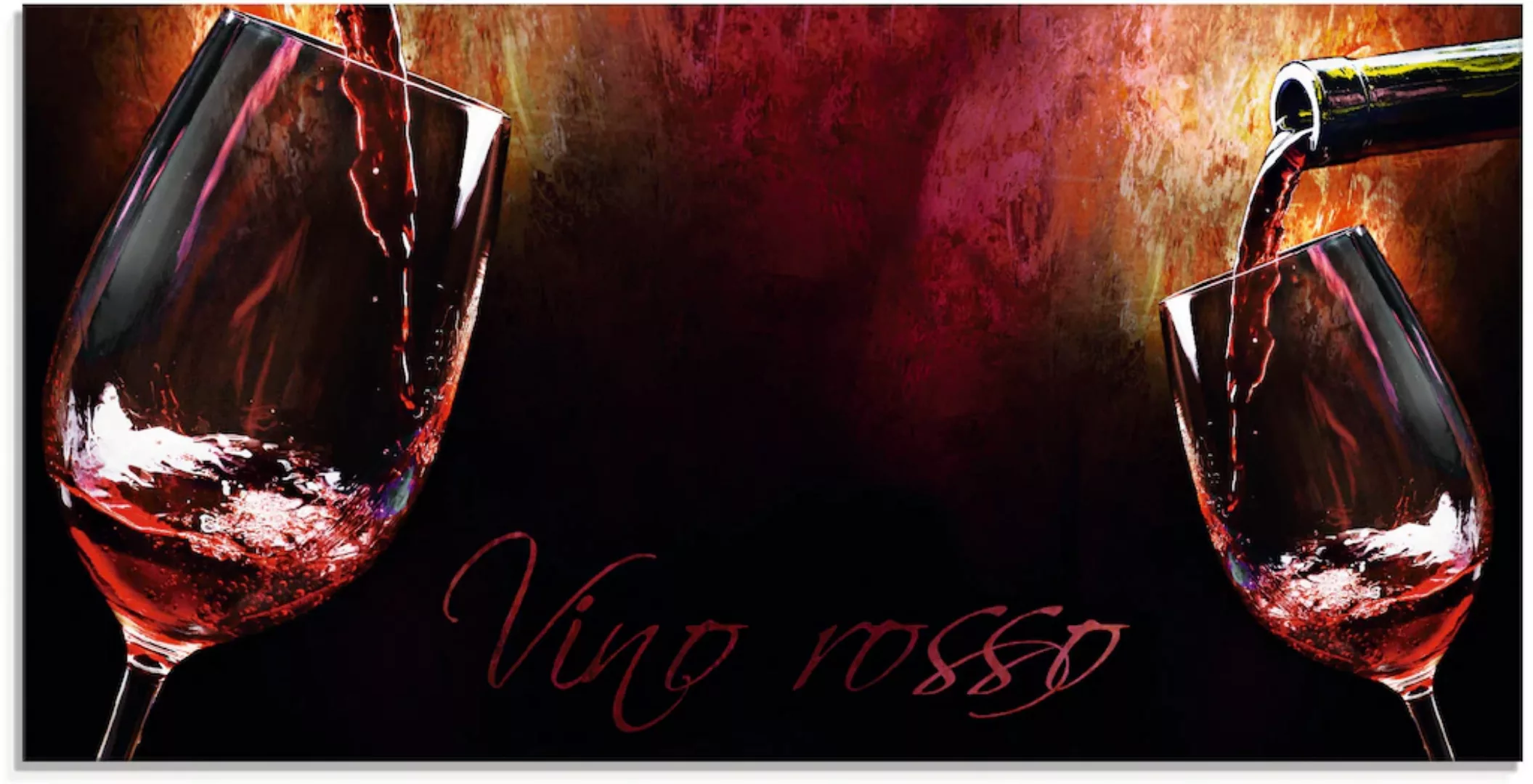 Artland Glasbild "Wein - Rotwein", Getränke, (1 St.) günstig online kaufen