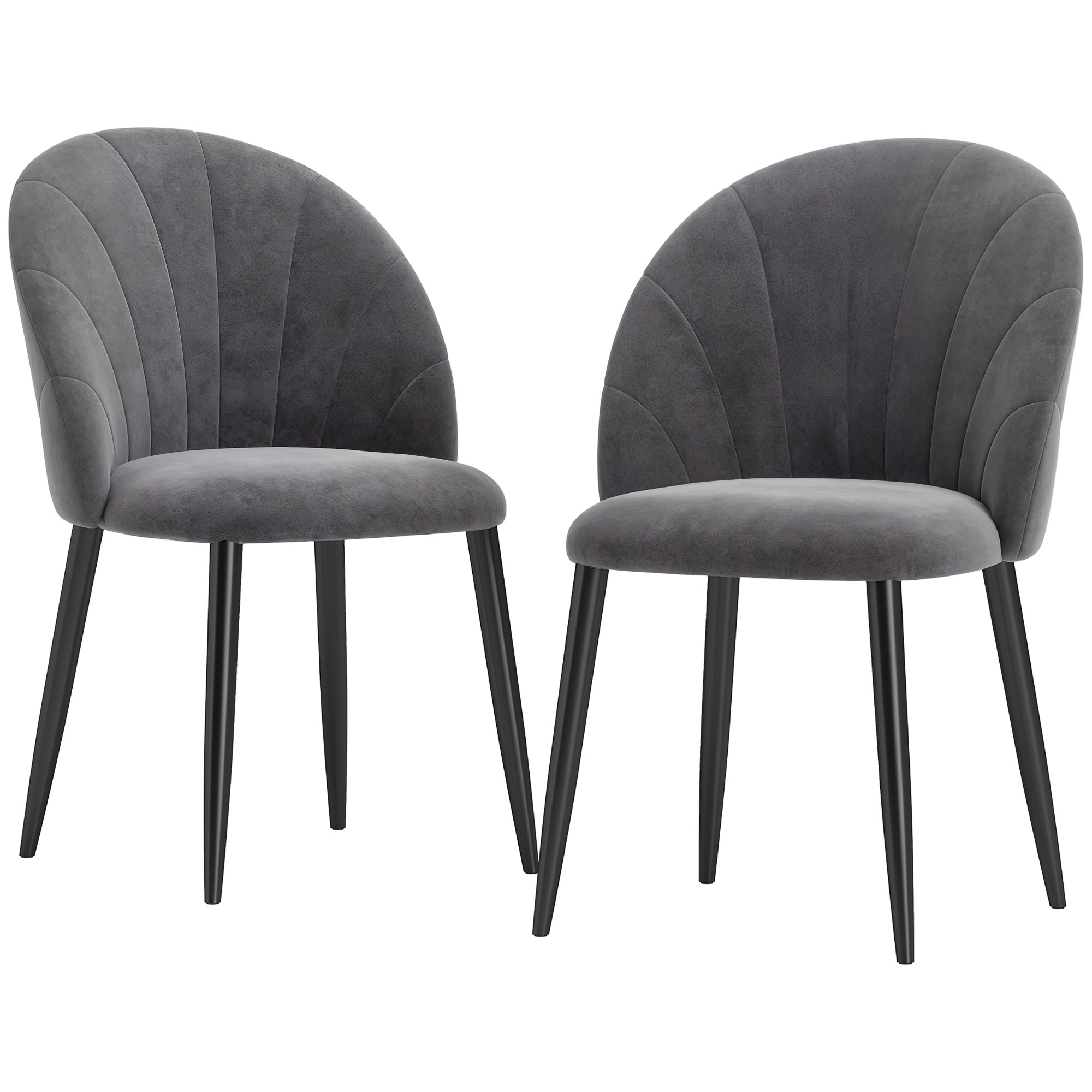 HOMCOM Esszimmerstühle 2er Set Küchenstuhl Skandi Design Wohnzimmerstuhl Po günstig online kaufen