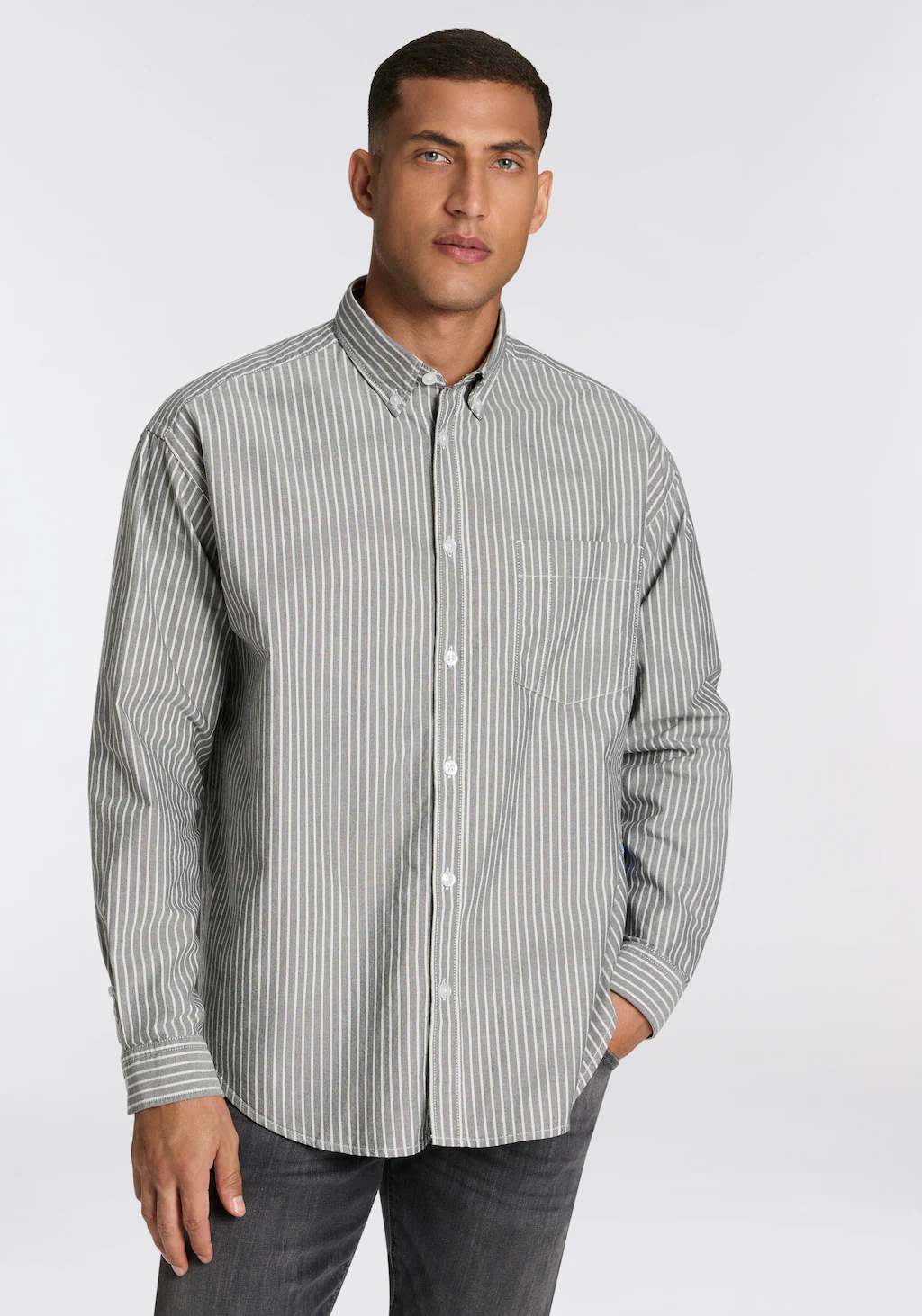 HUGO Blue Langarmhemd Ebill oversize günstig online kaufen