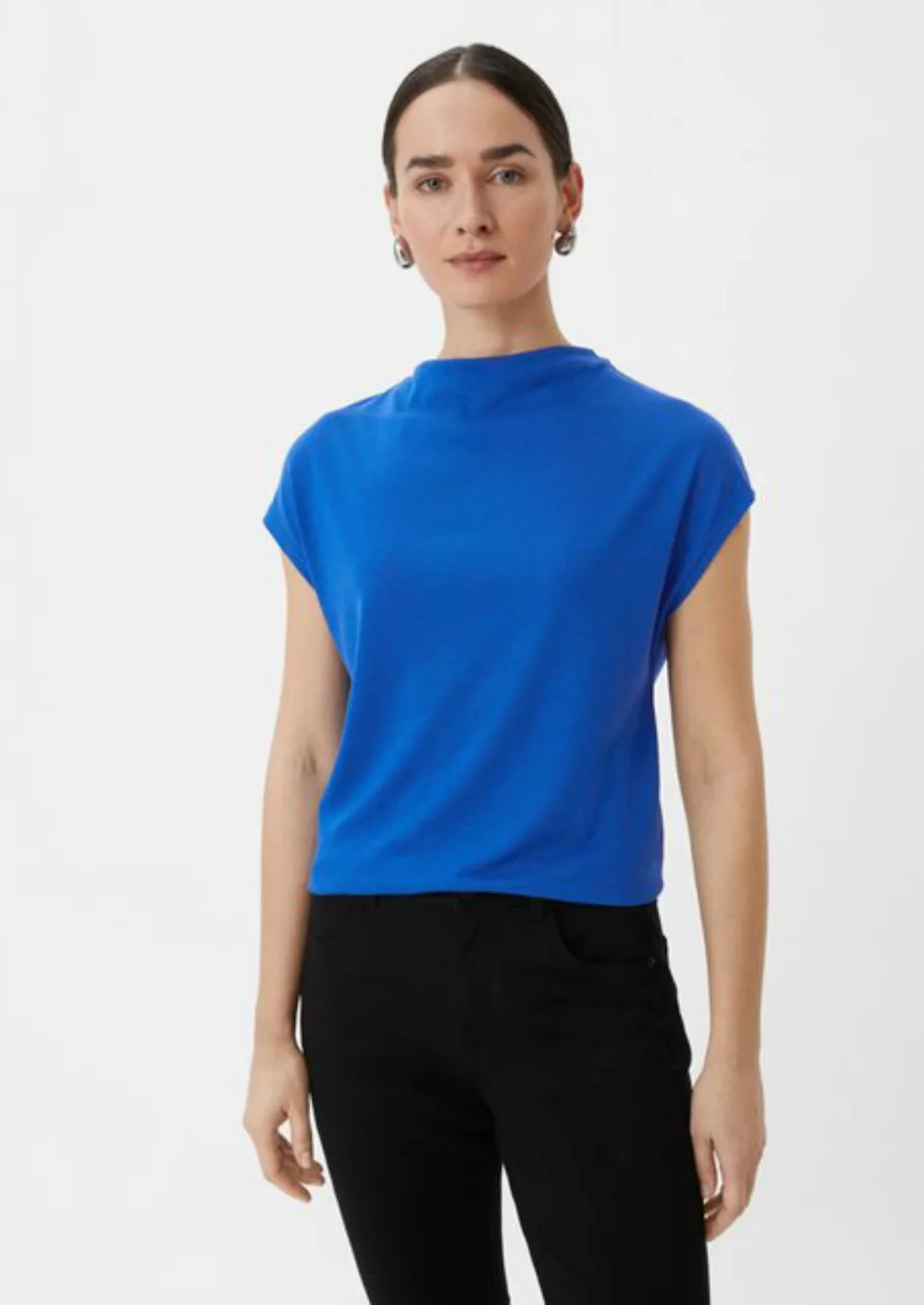 Comma Blusenshirt, mit Wasserfallkragen günstig online kaufen