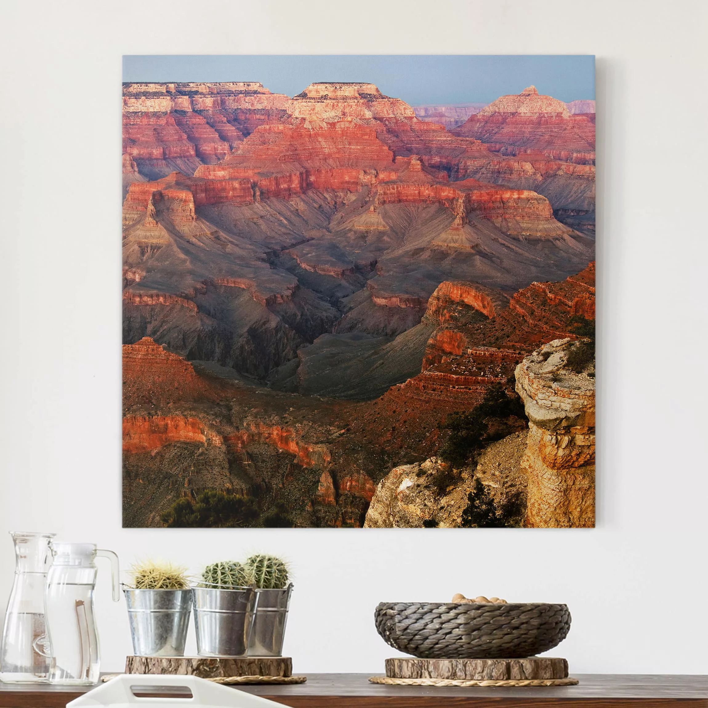 Leinwandbild Berg - Quadrat Grand Canyon nach dem Sonnenuntergang günstig online kaufen