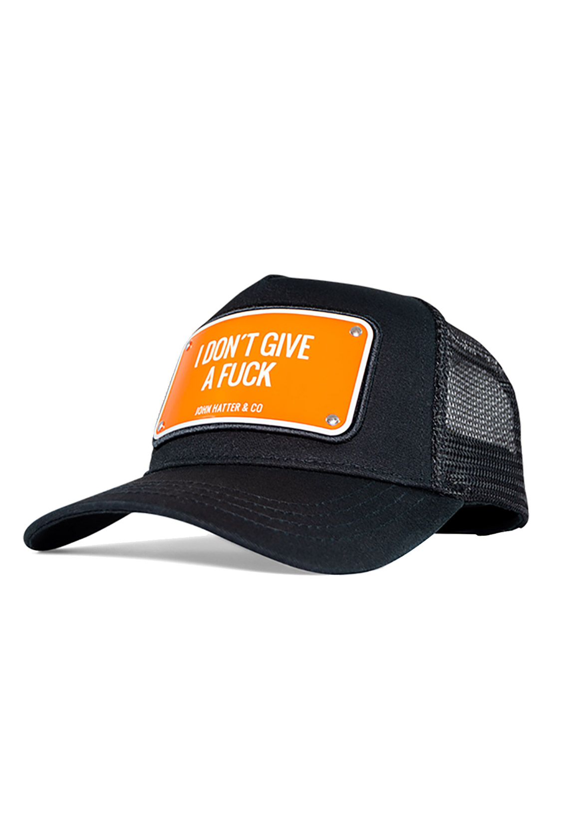 John Hatter & Co Trucker Cap I DON´T GIVE A FUCK Schwarz günstig online kaufen