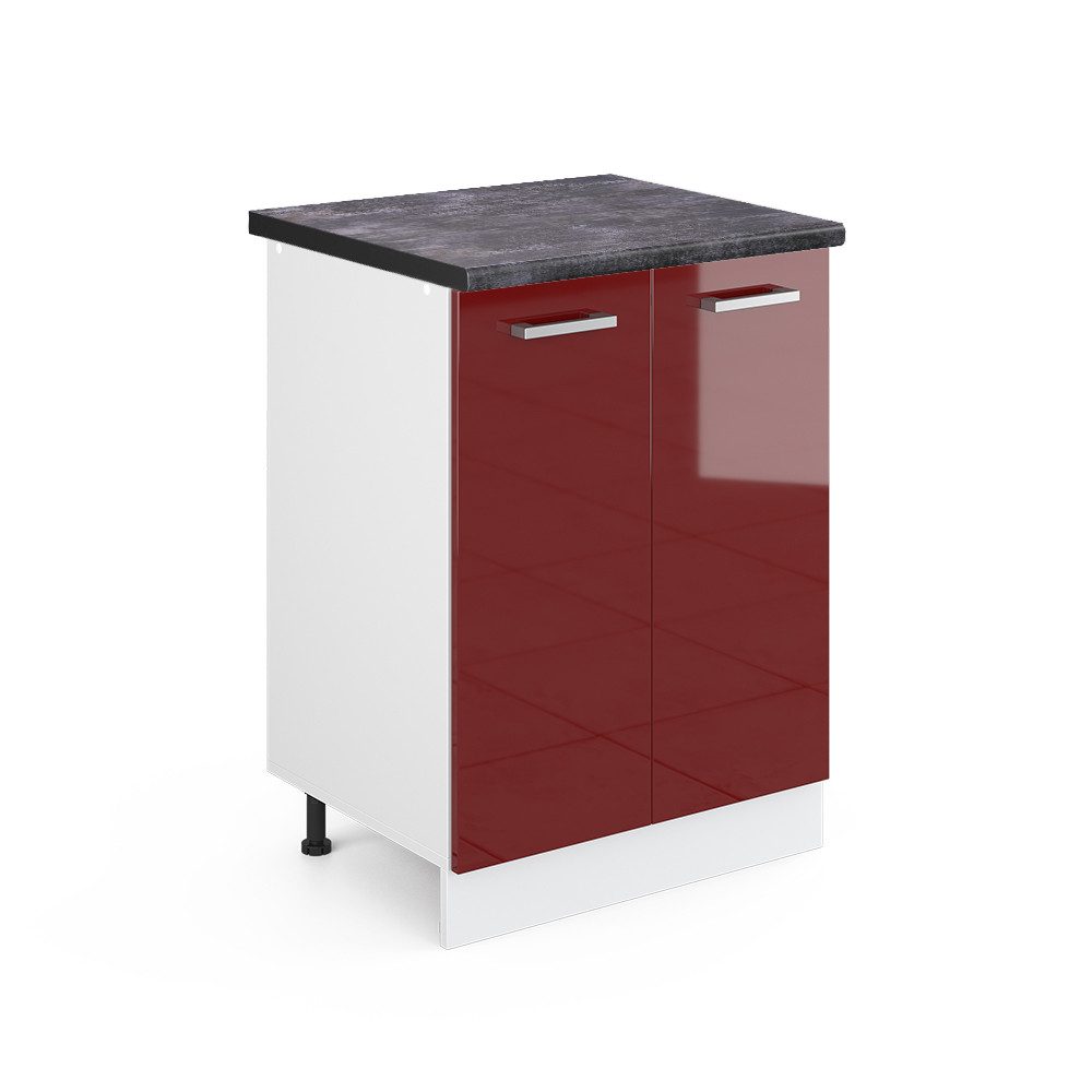 Vicco Unterschrank R-Line, Bordeaux Hochglanz/Weiß, 60 günstig online kaufen