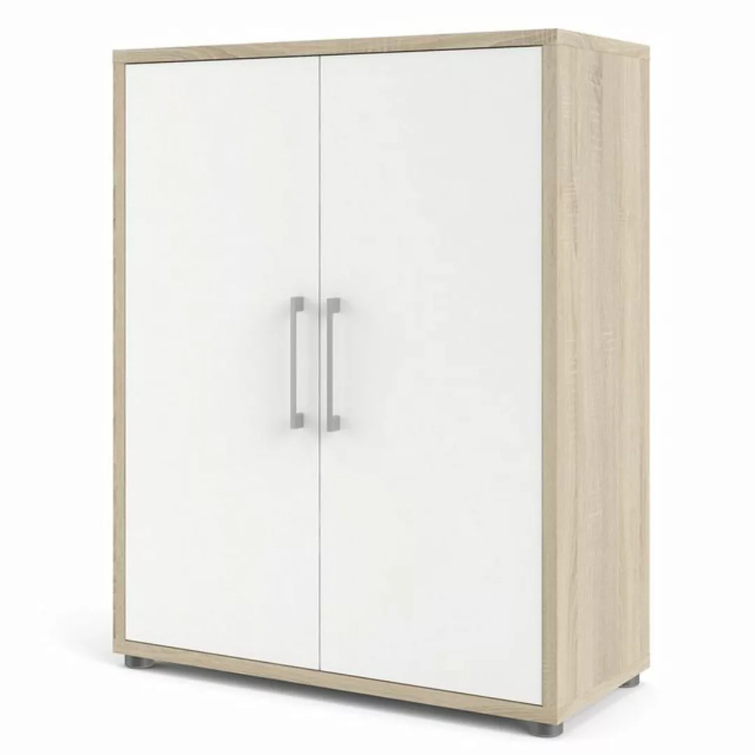 ebuy24 Aktenschrank Prisme Aktenschrank mit 2 Türen Eiche Dekor, weiss (1-S günstig online kaufen