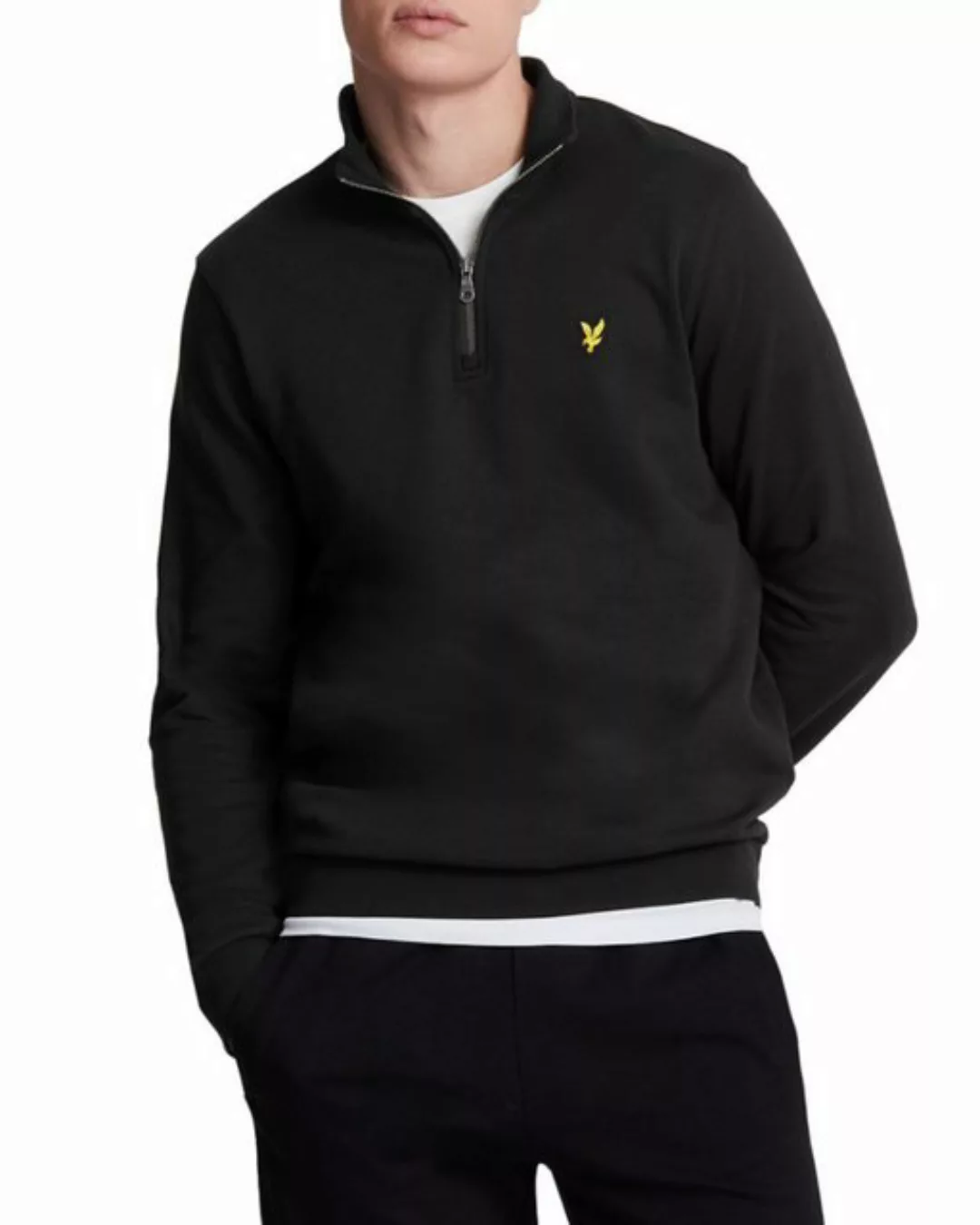 Lyle & Scott Sweatshirt Herren, 100% Baumwolle, 1/4 Zip günstig online kaufen