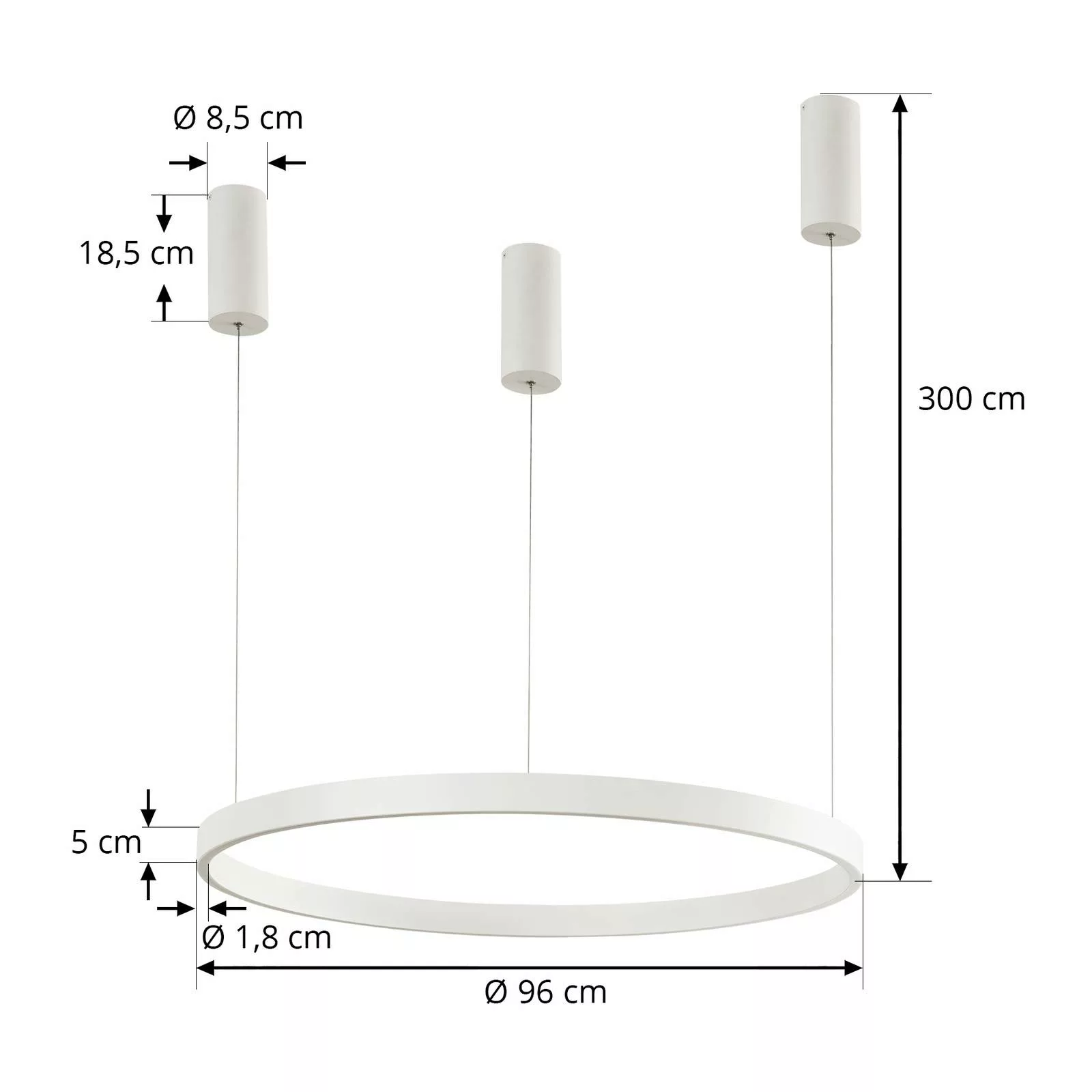 Arcchio Answin LED-Hängeleuchte 70,4 W weiß günstig online kaufen