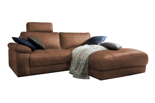 KAWOLA Ecksofa LOLA, Sofa Stoff od. Leder, Recamiere rechts od. links, vers günstig online kaufen