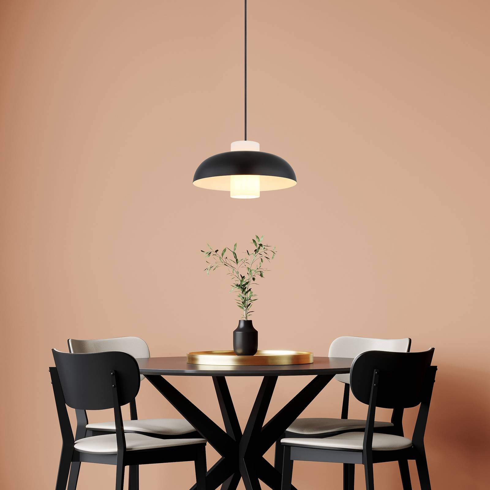 Globo Lighting Pendelleuchte   ¦ schwarz ¦ Maße (cm): B: 38 H: 120  Ø: 38 L günstig online kaufen