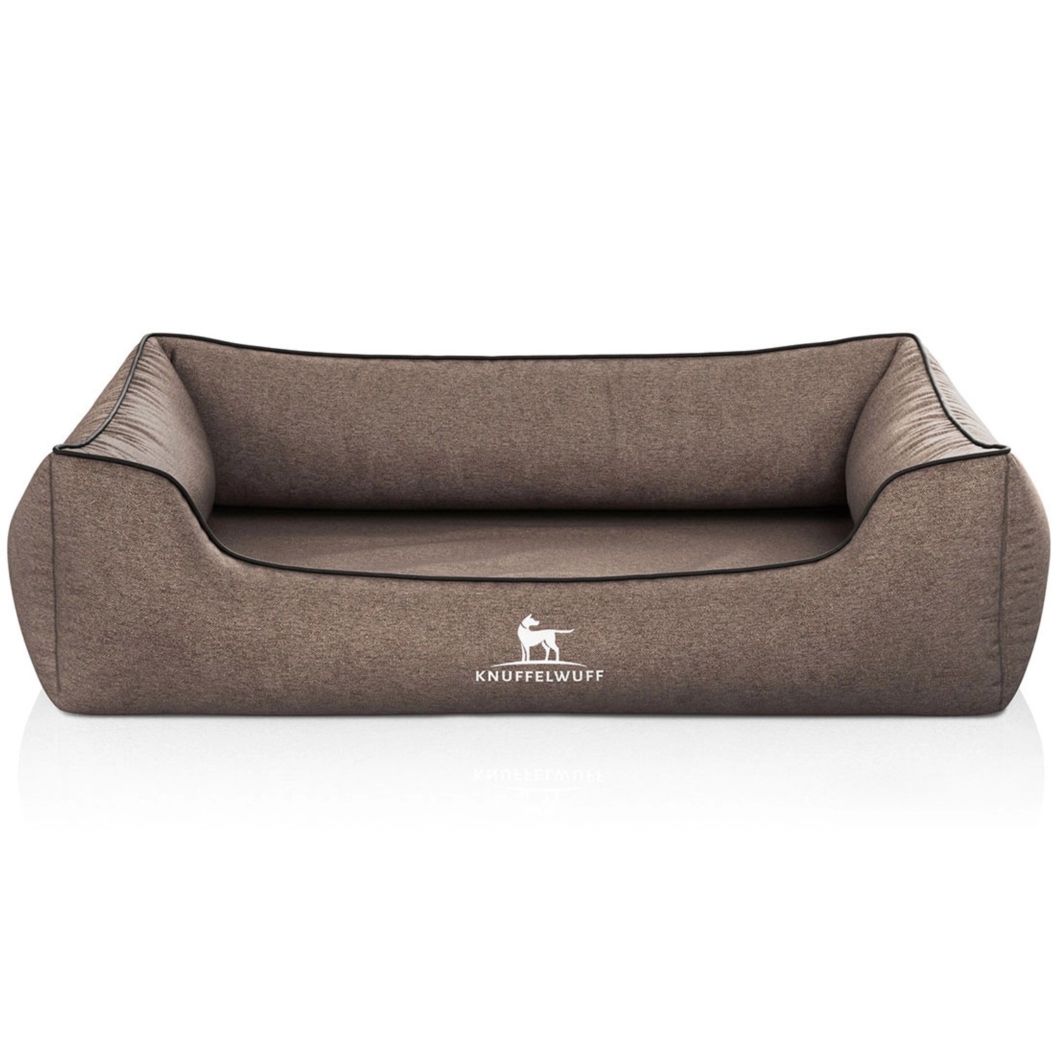 Knuffelwuff Hundebett Amelie Orthopädisch Velours XL 105 x 75cm Braun günstig online kaufen