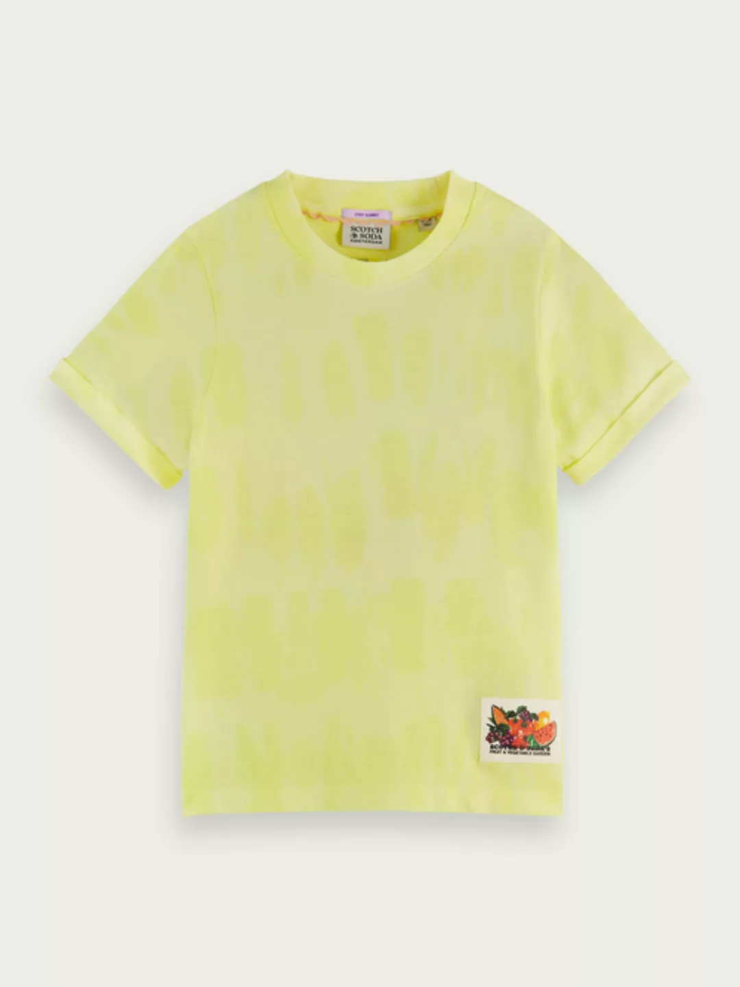 Scotch & Soda Regular Fit T-Shirt mit Artwork und „Tie-Dye“-Effekt günstig online kaufen