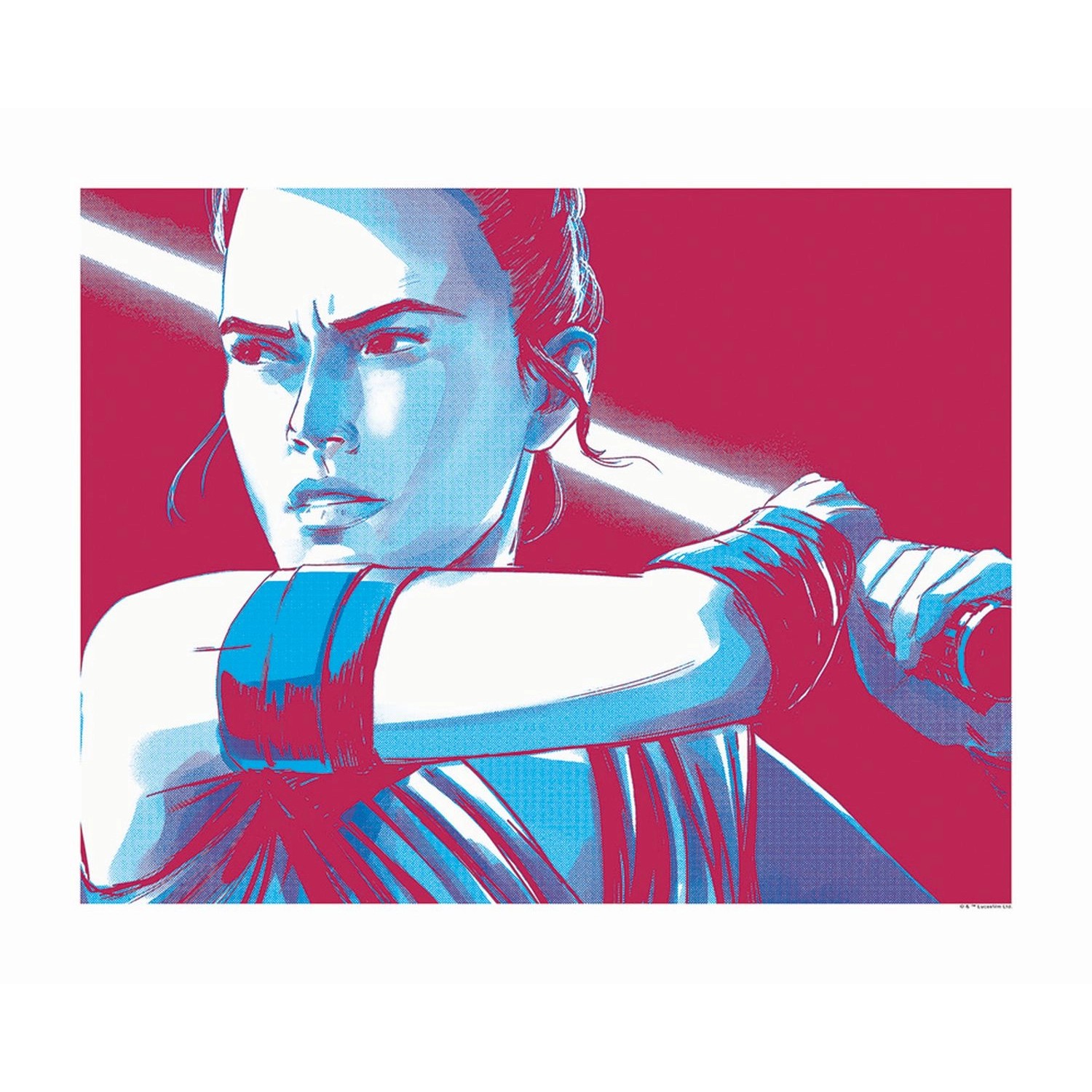 Disney Poster Star Wars Rey Rot und Blau 50 x 40 cm 610264 günstig online kaufen