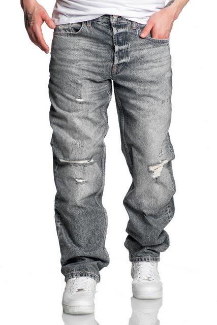 Amaci&Sons Loose-fit-Jeans YAKIMA 90s Baggy Jeans Herren Destroyed 90s Deni günstig online kaufen