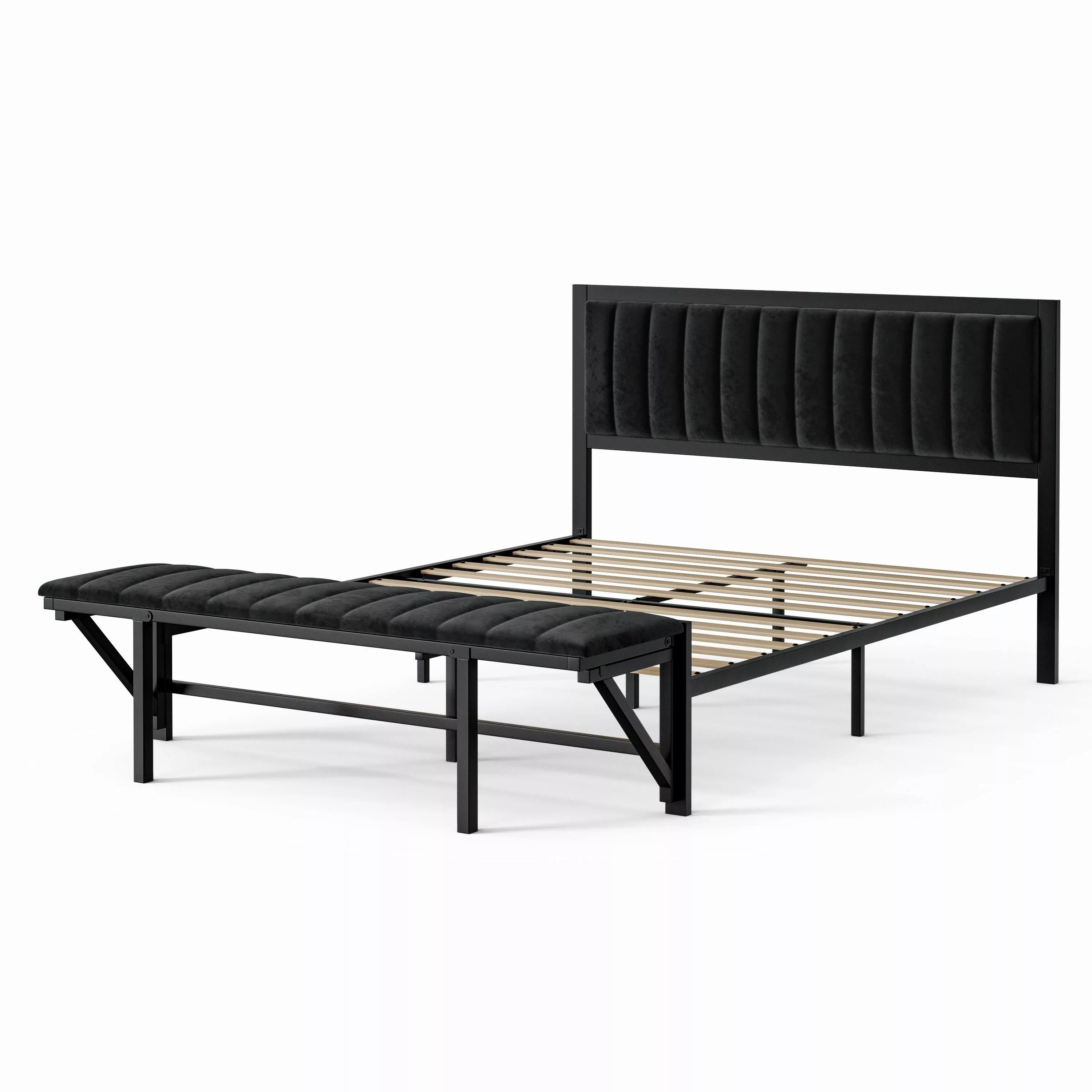 LVHOM Polsterbett Metallbett 140x200cm/160x200cm Bettgestell mit günstig online kaufen
