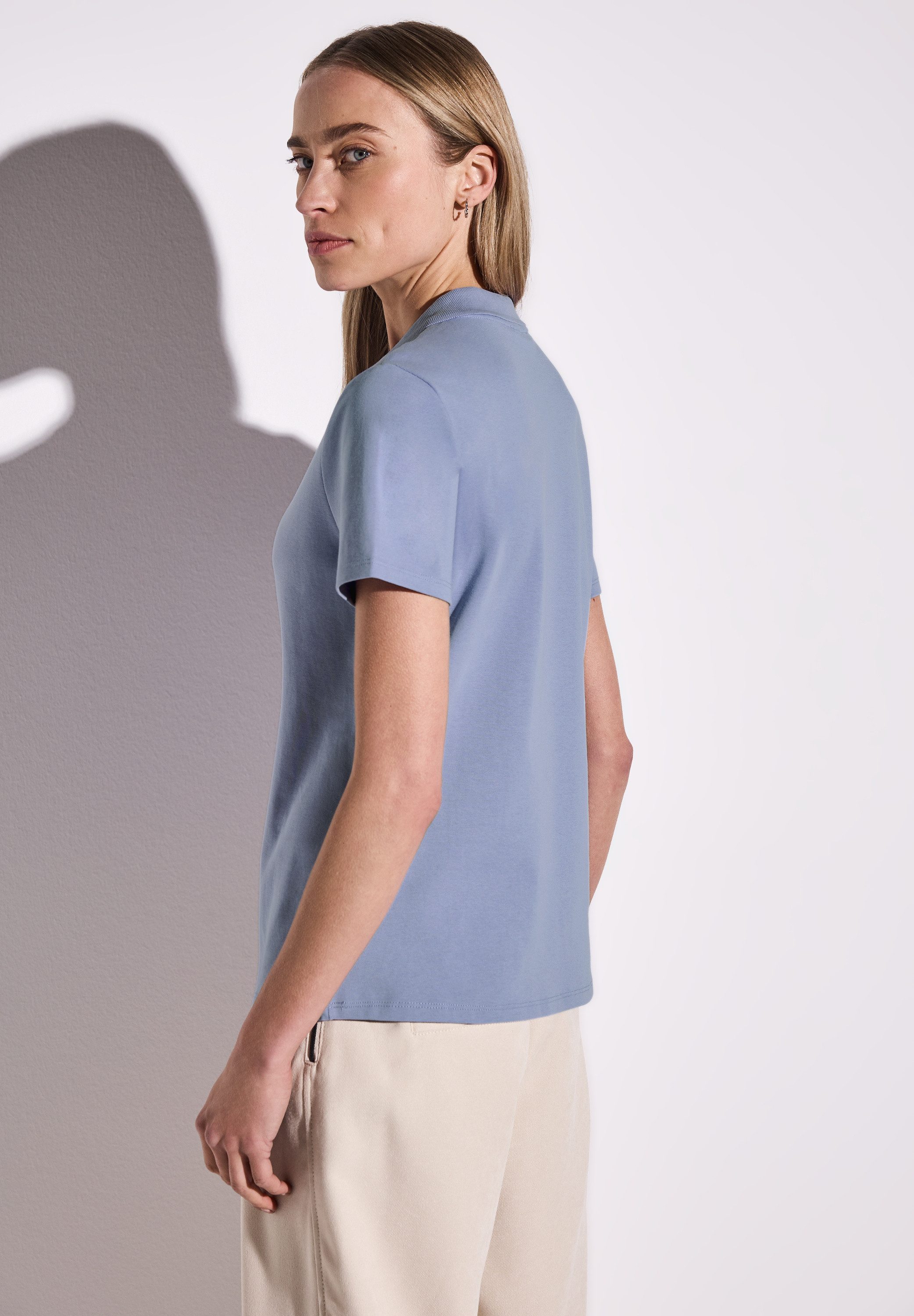 STREET ONE Poloshirt, aus Baumwolle mit Stretchante günstig online kaufen