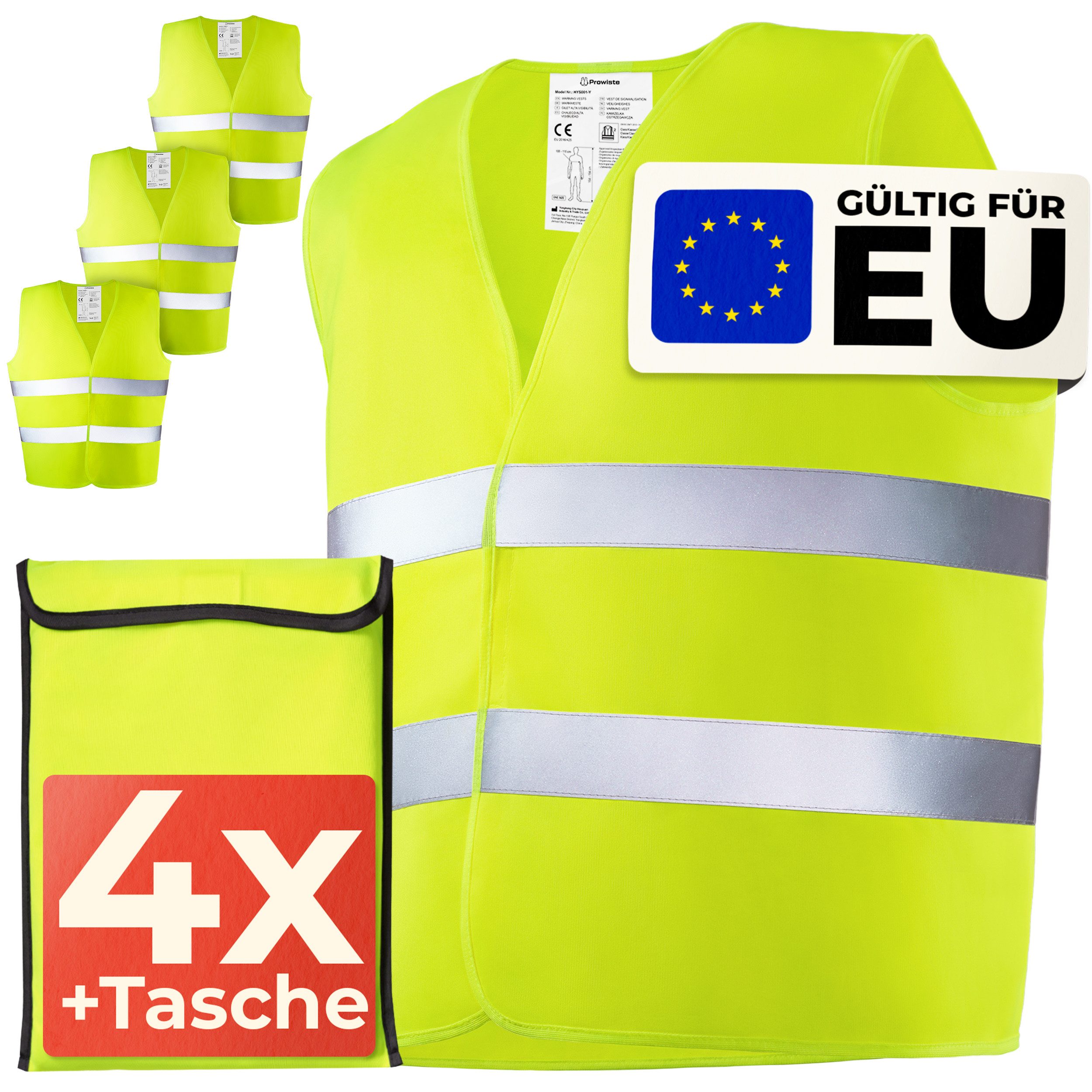 Prowiste Warnweste 4 Warnweste gelb (NEU) günstig online kaufen