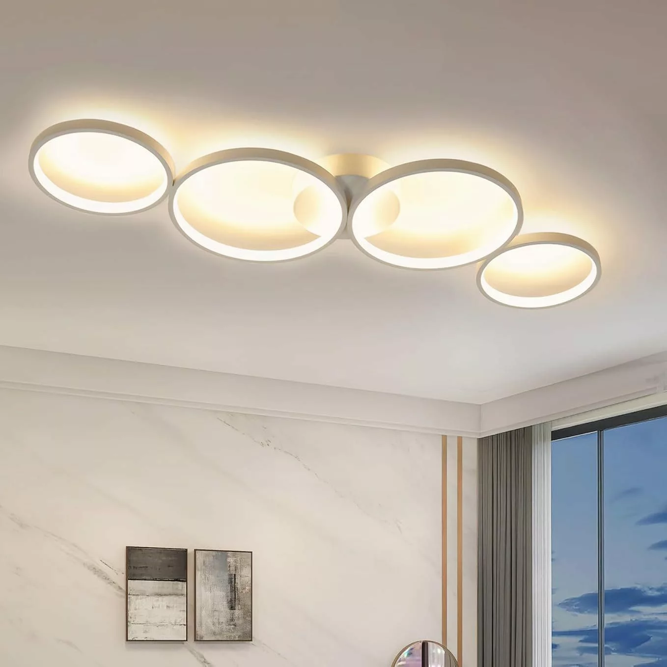 Nettlife LED Deckenleuchte Schwarz Modern 4 günstig online kaufen
