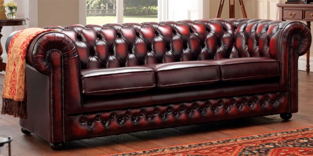 Xlmoebel Sofa Chesterfield Luxus Polstermöbel Set in Leder und Textil im De günstig online kaufen