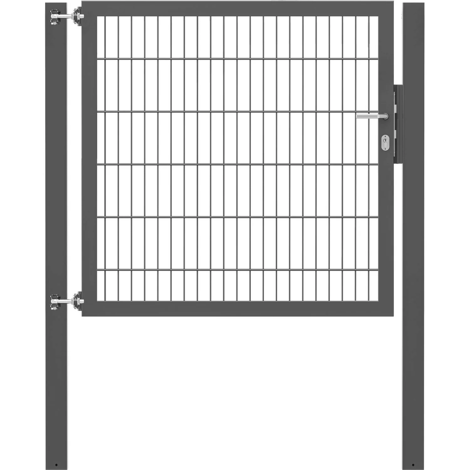 Einzeltor Flexo Plus 125 cm x 120 cm Pfosten 80 cm x 80 cm Anthrazit günstig online kaufen