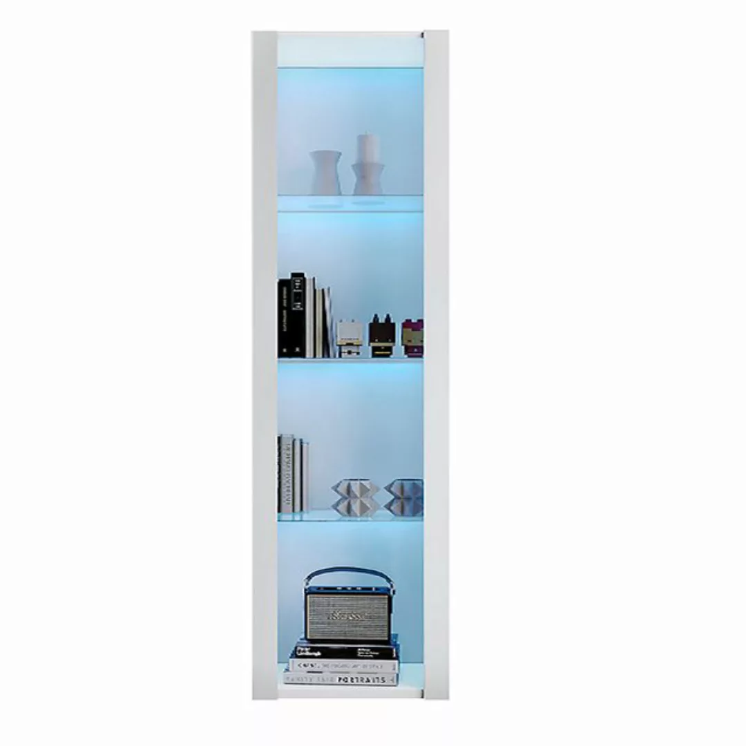 Rutaqian Hochschrank Hochschrank-Vitrine mit LED-Beleuchtung,Lagerschränke günstig online kaufen