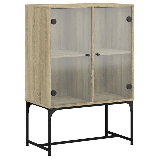 vidaXL Beistellschrank Beistellschrank mit Glastüren Sonoma-Eiche 69x37x100 günstig online kaufen