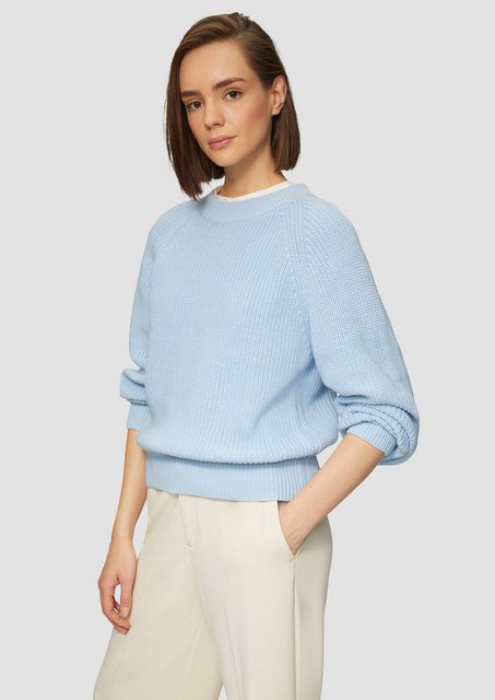 s.Oliver Strickpullover Strickpullover mit Raglan-Ärmeln und Rippbündchen günstig online kaufen