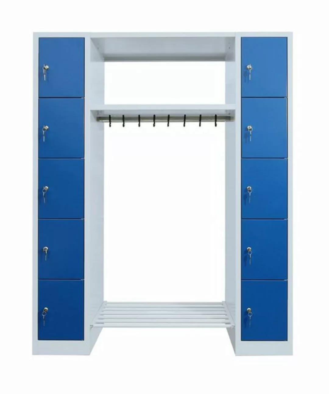 Steelboxx Fächerschrank Lüllmann® Garderobe, 2 Abteile, je 5 Fächer rechts/ günstig online kaufen