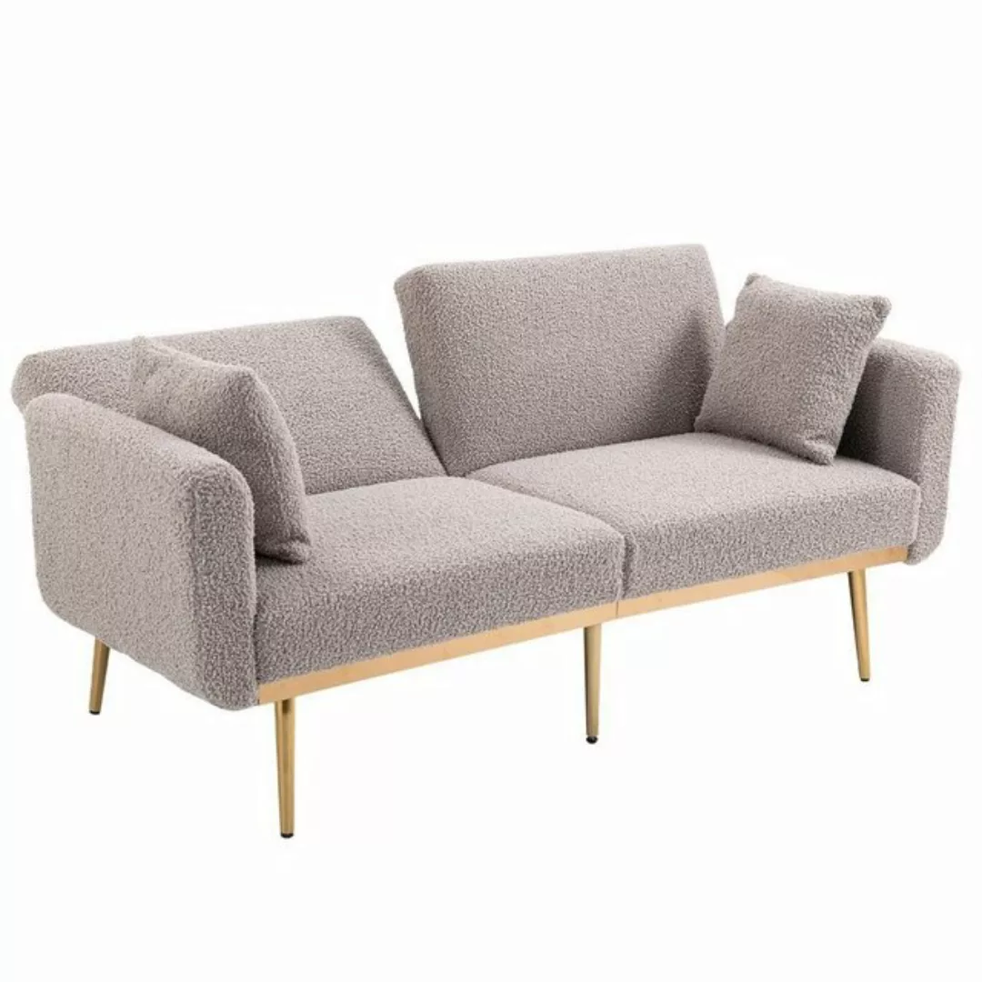 DOTMALL Schlafsofa Samt-Lounge-Sofa,umwandelbares Klappbett mit Metallfüßen günstig online kaufen