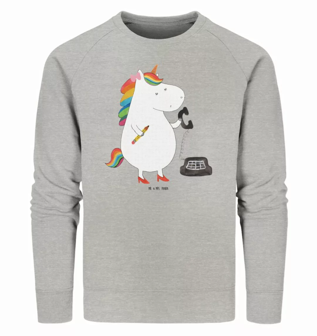 Mr. & Mrs. Panda Longpullover Größe XL Einhorn Sekretärin - Heather Grey - günstig online kaufen