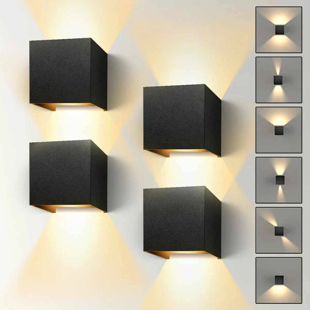 Simloveve LED Wandleuchte 4 Stück Wandleuchten günstig online kaufen