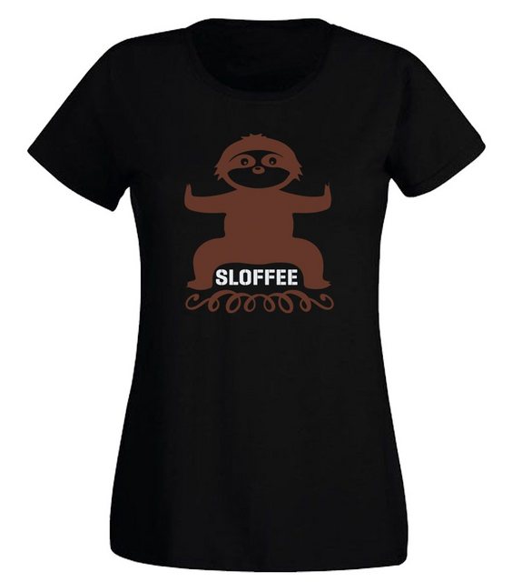 G-graphics T-Shirt Damen T-Shirt - Faultier – Sloffee Slim-fit-Shirt, mit F günstig online kaufen