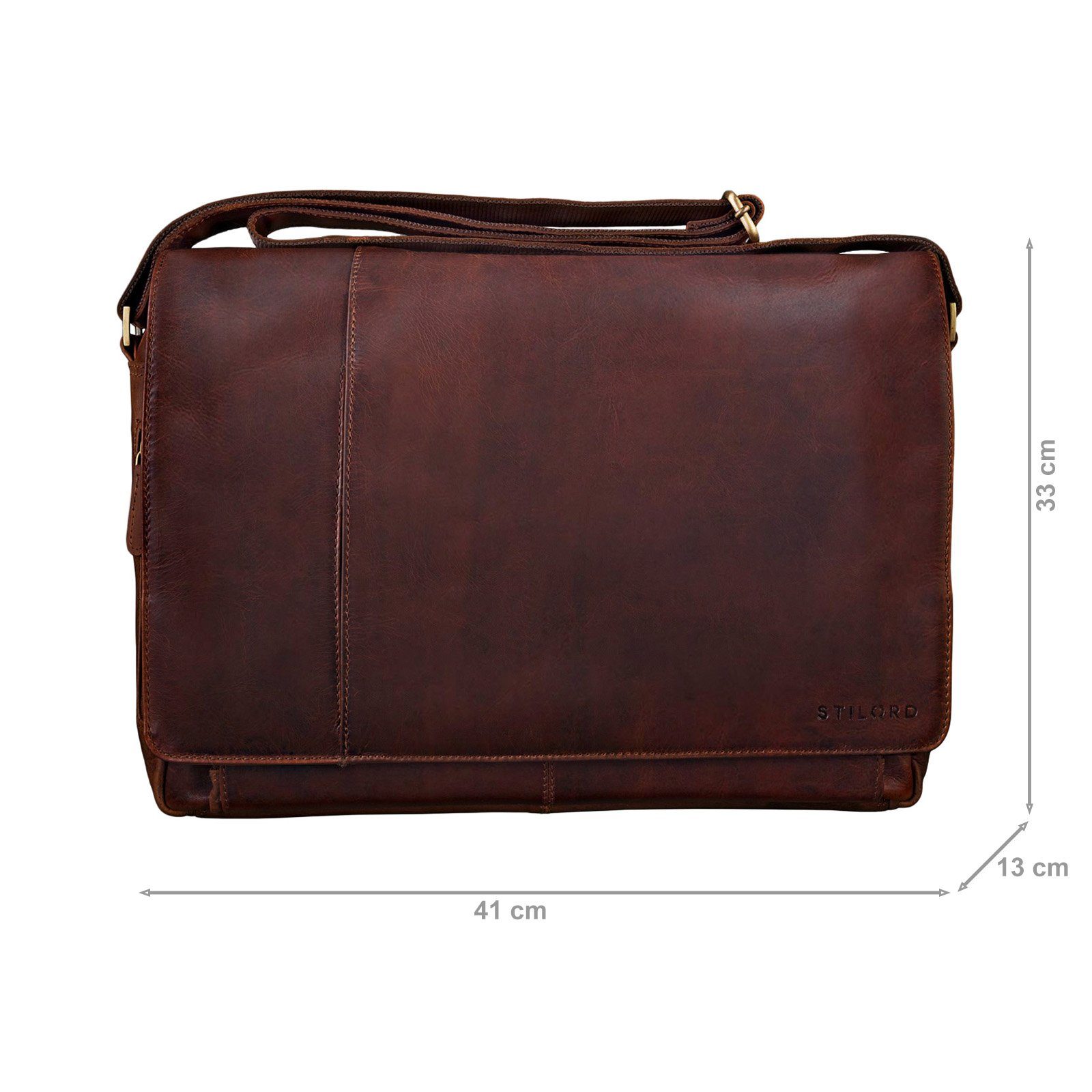 STILORD Laptoptasche "Elias" Echtleder Herren Umhängetasche günstig online kaufen
