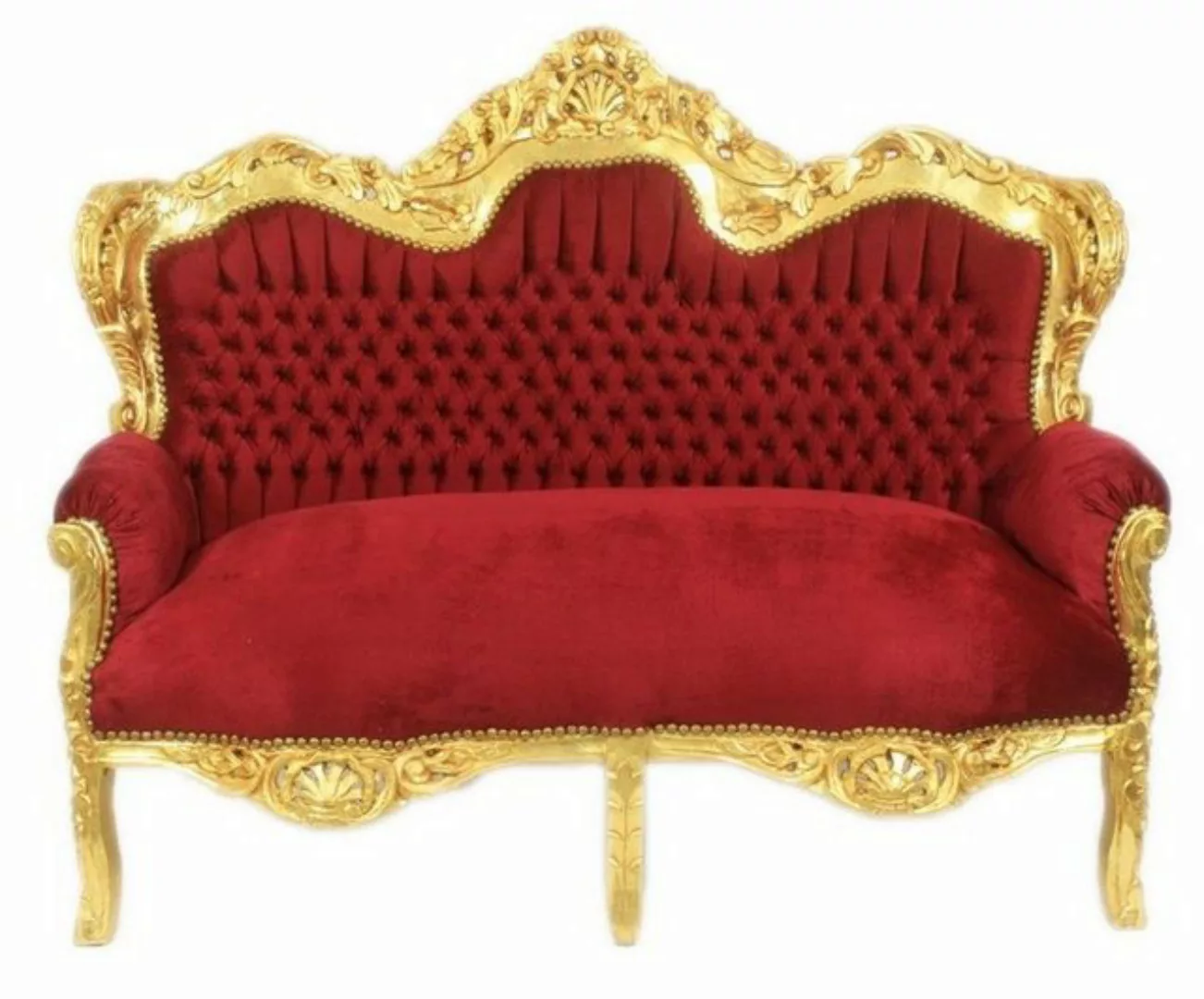 Casa Padrino 2-Sitzer Barock 2er Sofa Master Bordeaux / Gold - Möbel günstig online kaufen