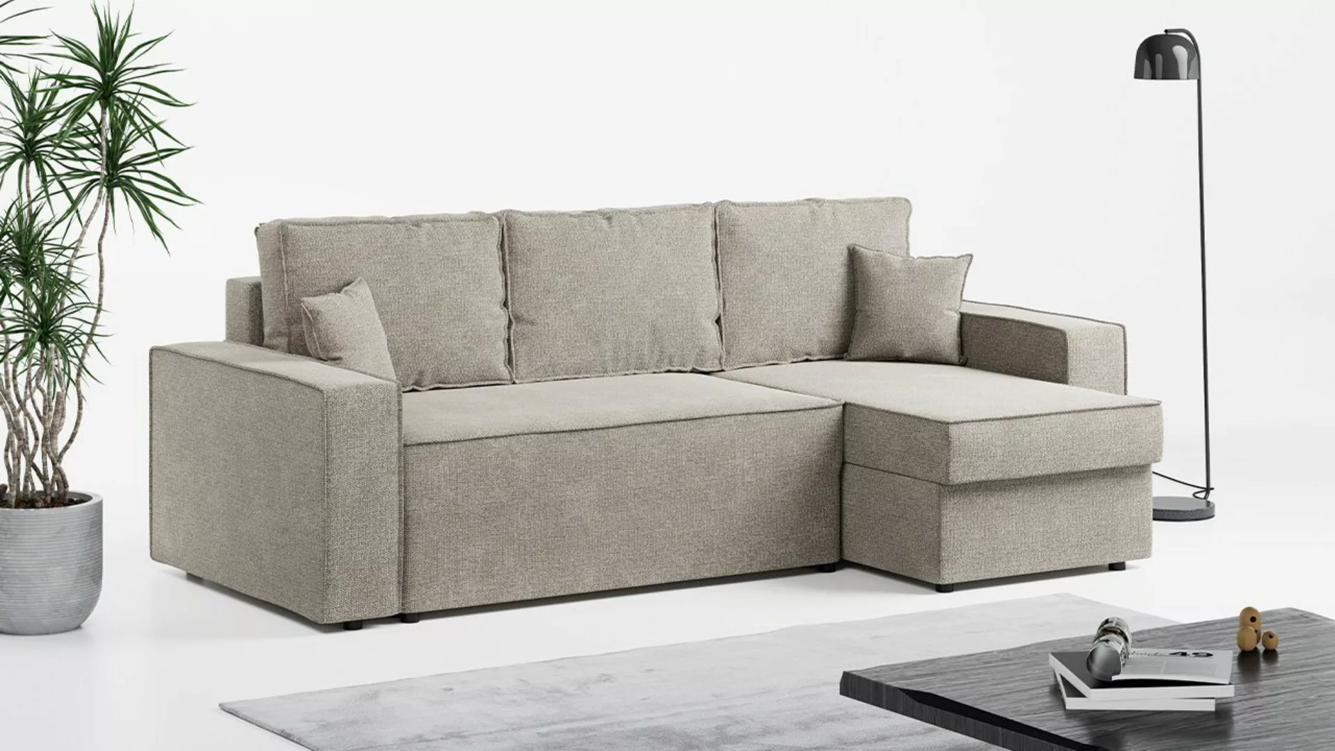 MKS MÖBEL Ecksofa DENVER, L-Form, mit Schlaffunktion, Bettsofa - Wohnzimmer günstig online kaufen