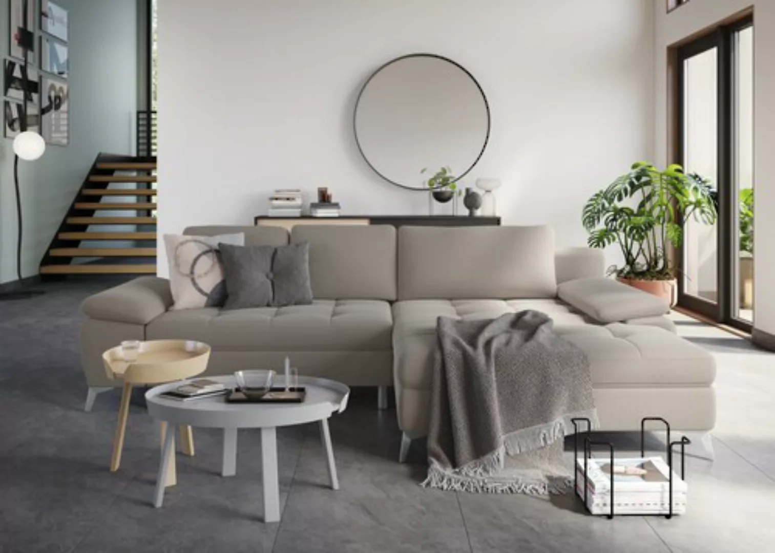 sit&more Ecksofa »Latigo L-Form«, mit Mega-Recamiere, wahlweise mit Bettfun günstig online kaufen