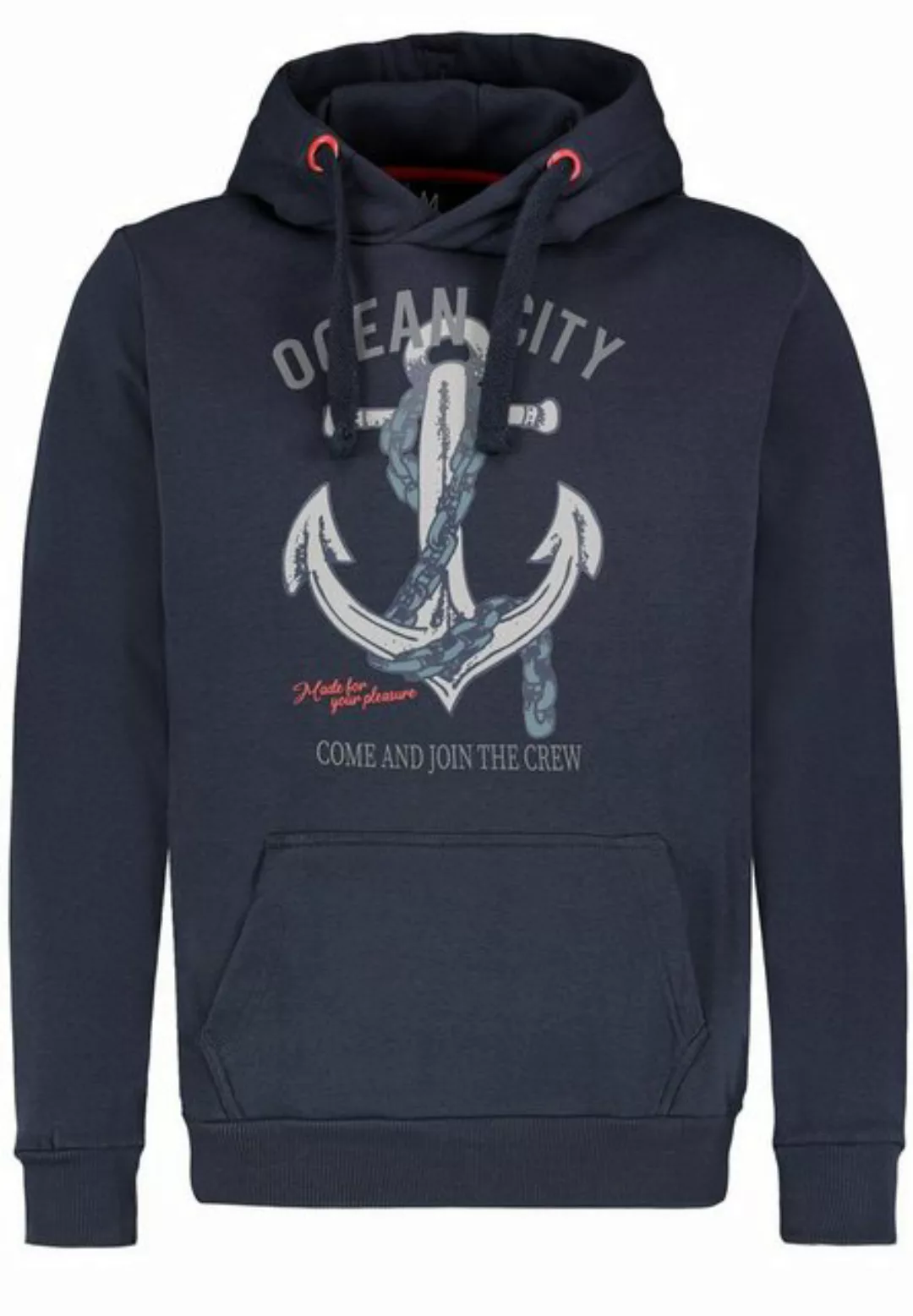 SUBLEVEL Hoodie Sweathoodie mit Anker-Print günstig online kaufen