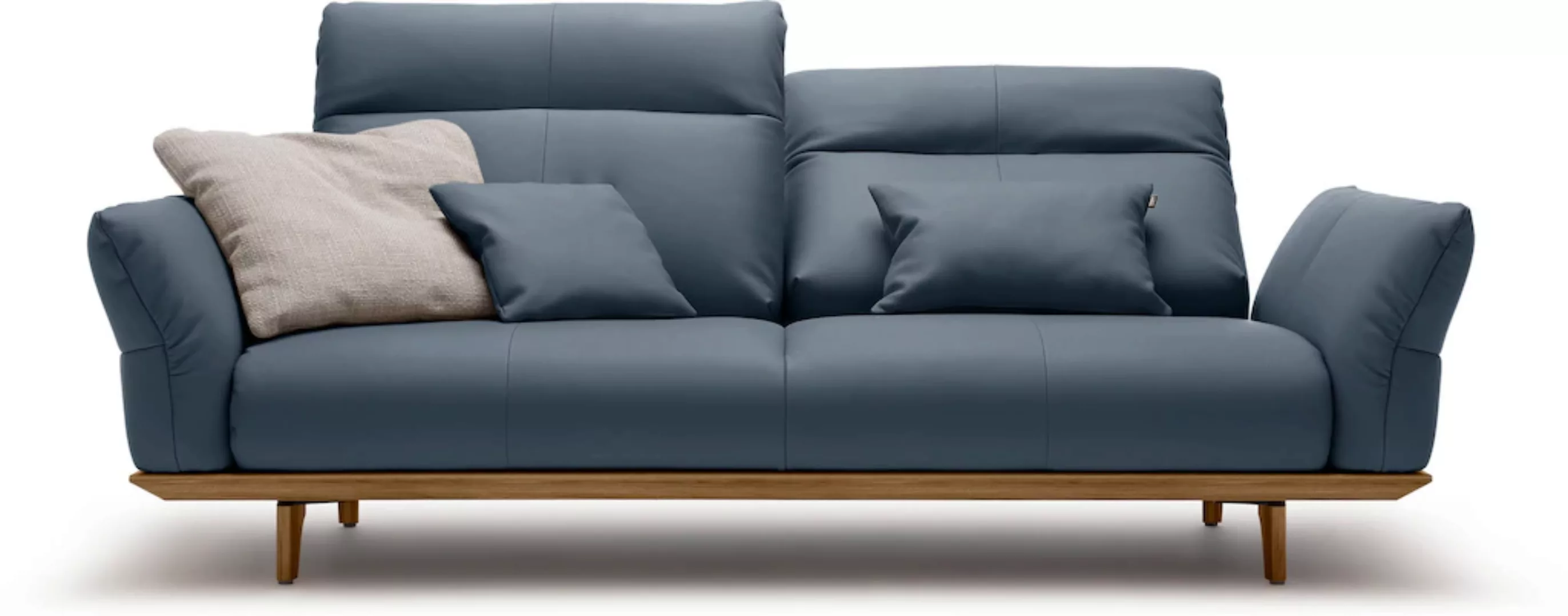 hülsta sofa 3-Sitzer "hs.460", Sockel in Nussbaum, Füße Nussbaum, Breite 20 günstig online kaufen