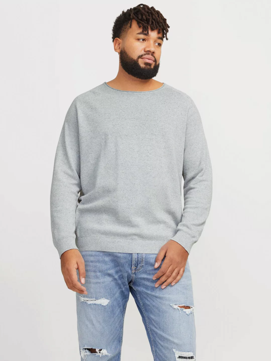 Jack & Jones PlusSize Rundhalspullover JJEHILL KNIT CREW NECK NOOS PLS mit günstig online kaufen