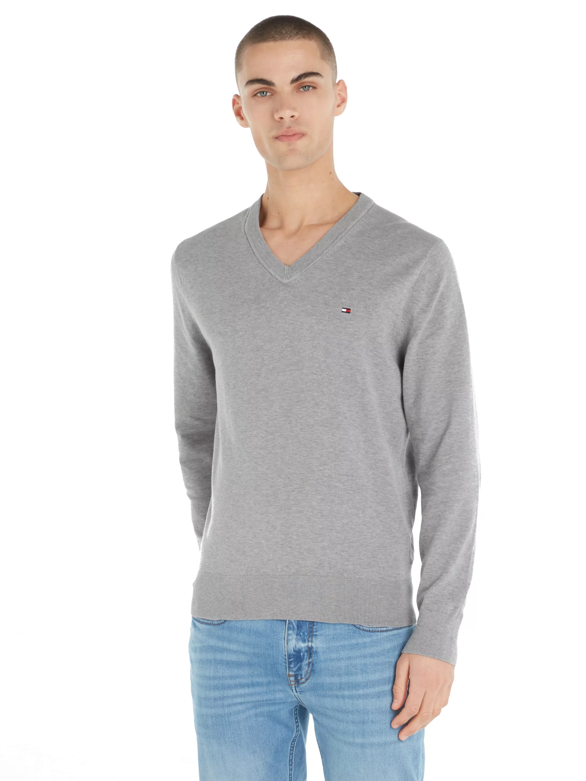 Tommy Hilfiger V-Ausschnitt-Pullover "1985 V NECK SWEATER" günstig online kaufen