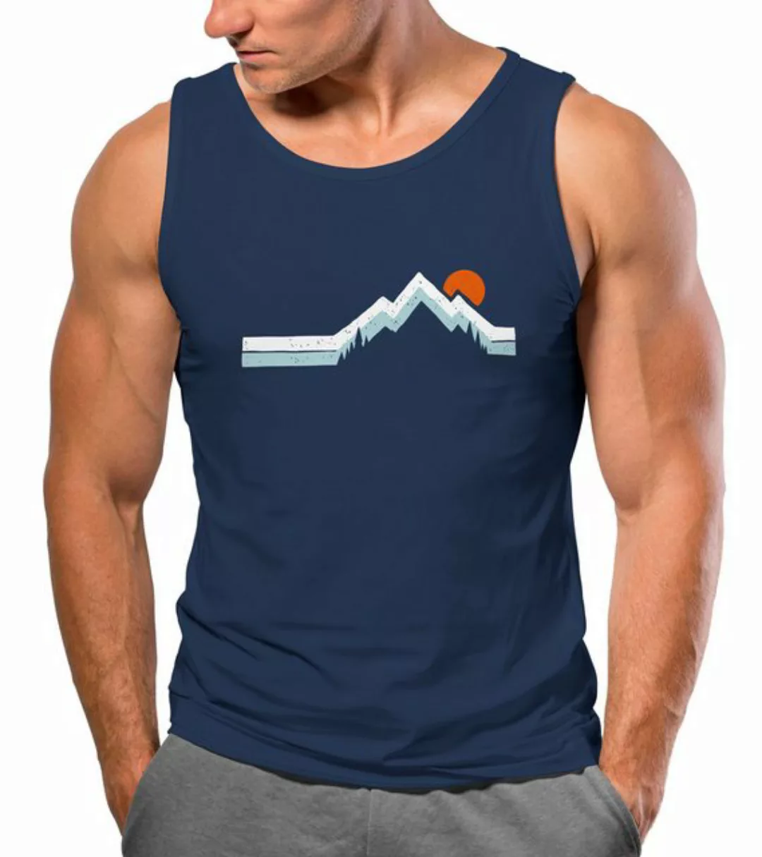 Neverless Tanktop Herren Tank-Top Berg Wandern Natur Outdoor Aufdruck Print günstig online kaufen