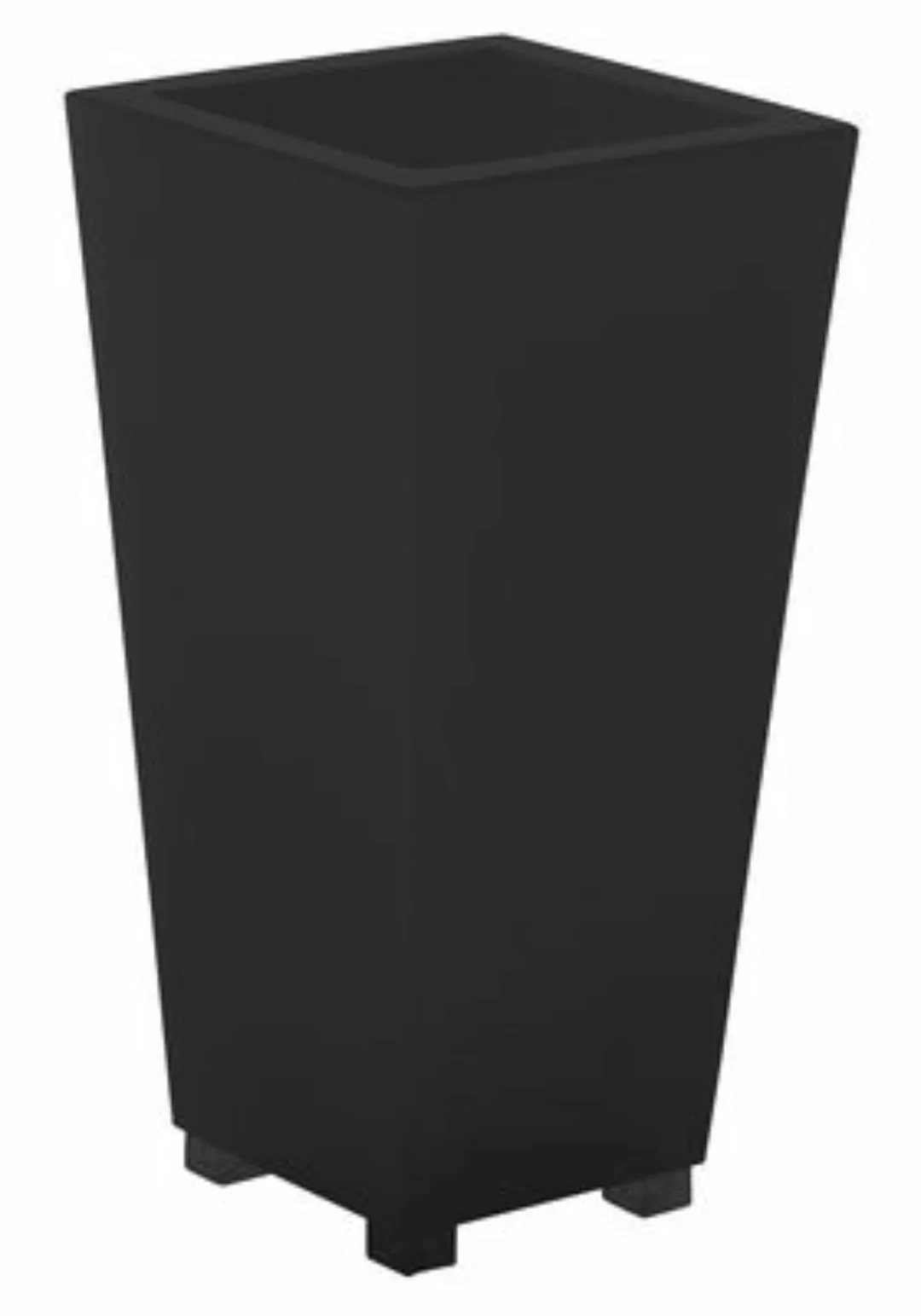Blumentopf Kabin High 70 plastikmaterial schwarz - Serralunga - Schwarz günstig online kaufen