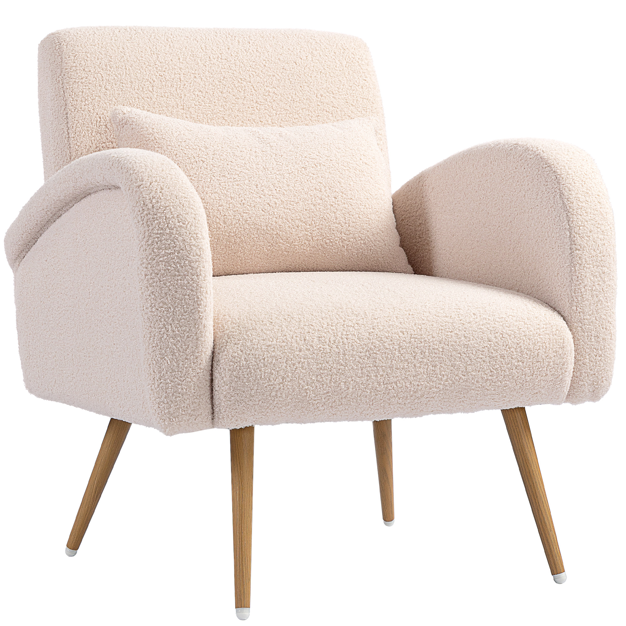 HOMCOM Loungesessel gepolstert, moderne Sessel mit Teddyplüschbezug und Len günstig online kaufen