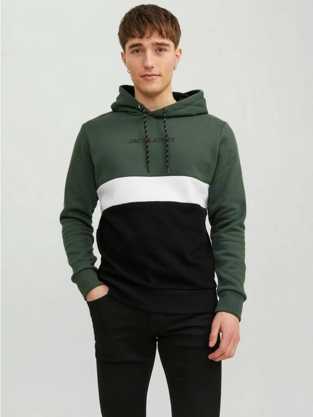 Jack & Jones Hoodie Kapuzenpullover mit Print Design Sweater Hoodie JJEREID günstig online kaufen